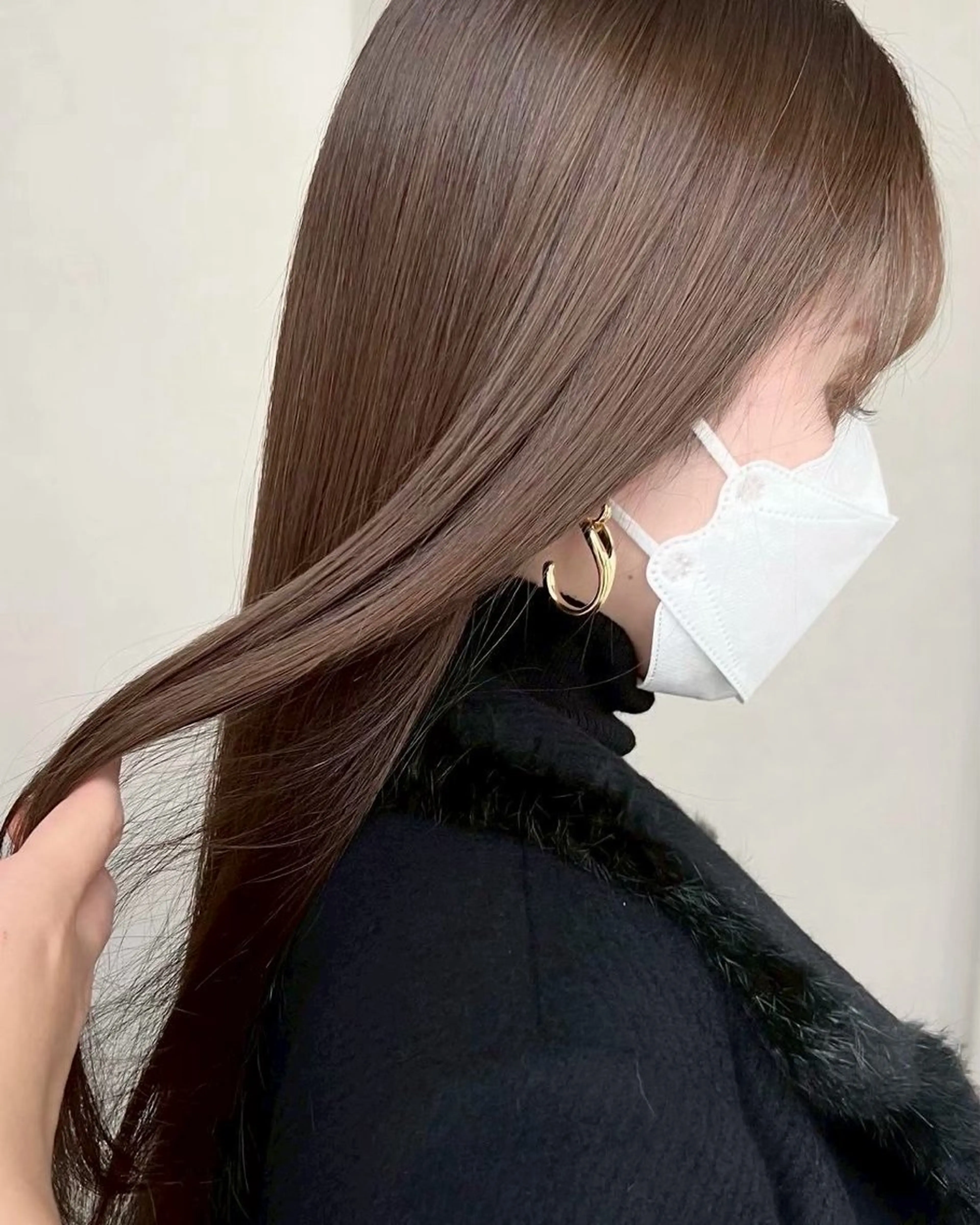 ロング 上場 健史のヘアスタイル