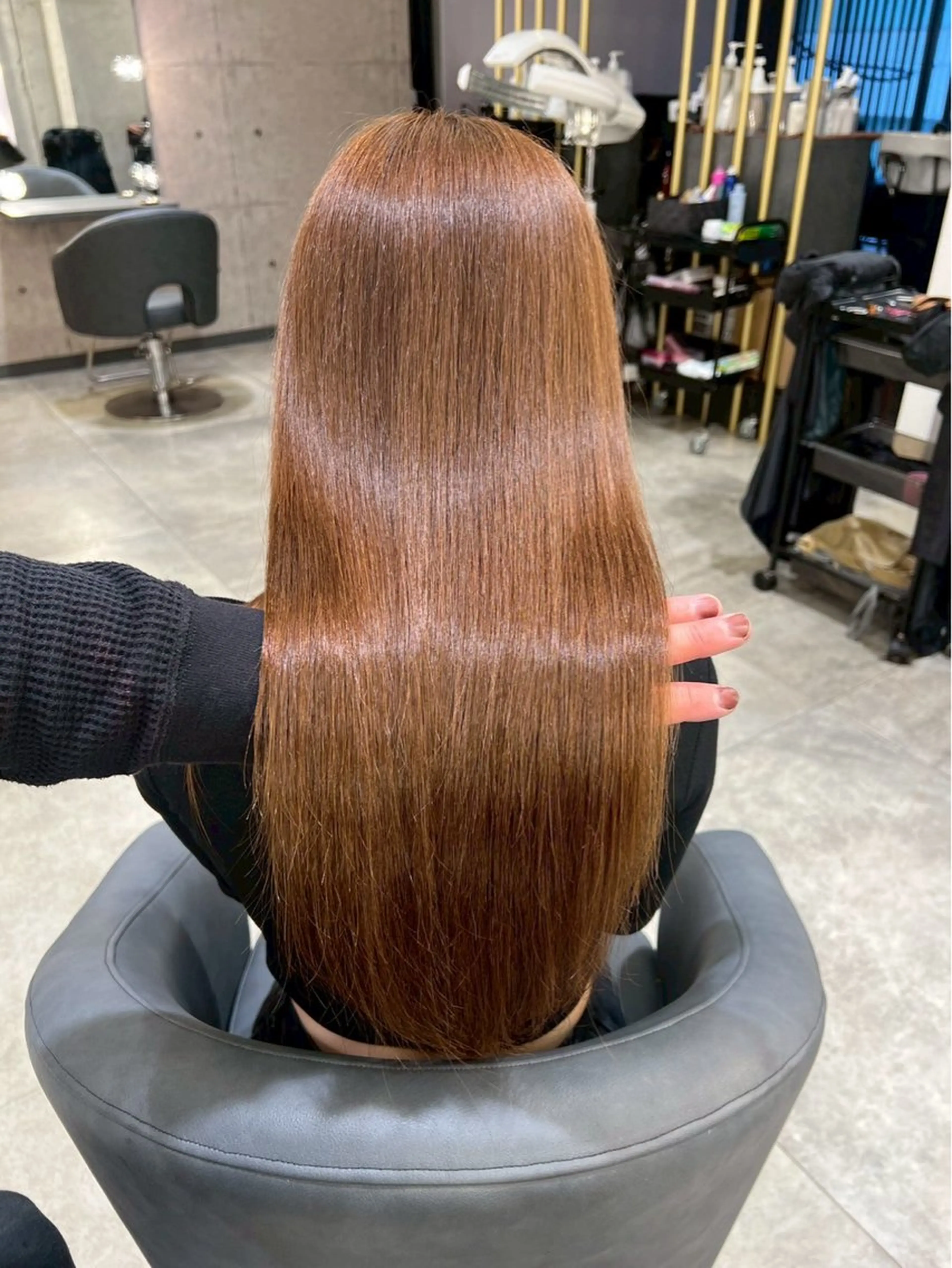 セミロング 髪質改善 Noe心斎橋店のヘアスタイル