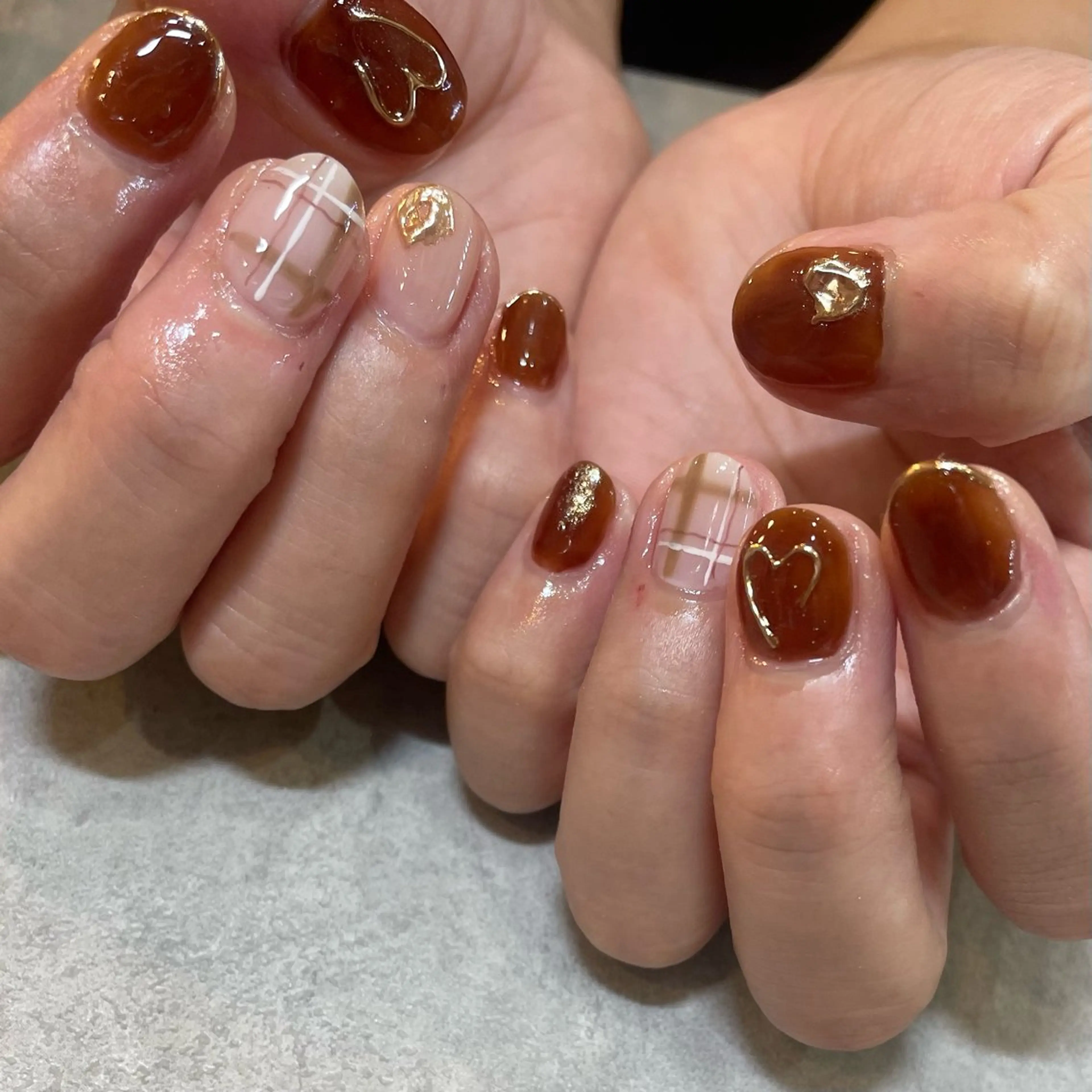 ネイル ブラウン Nail Salon Gummi.のネイルデザイン