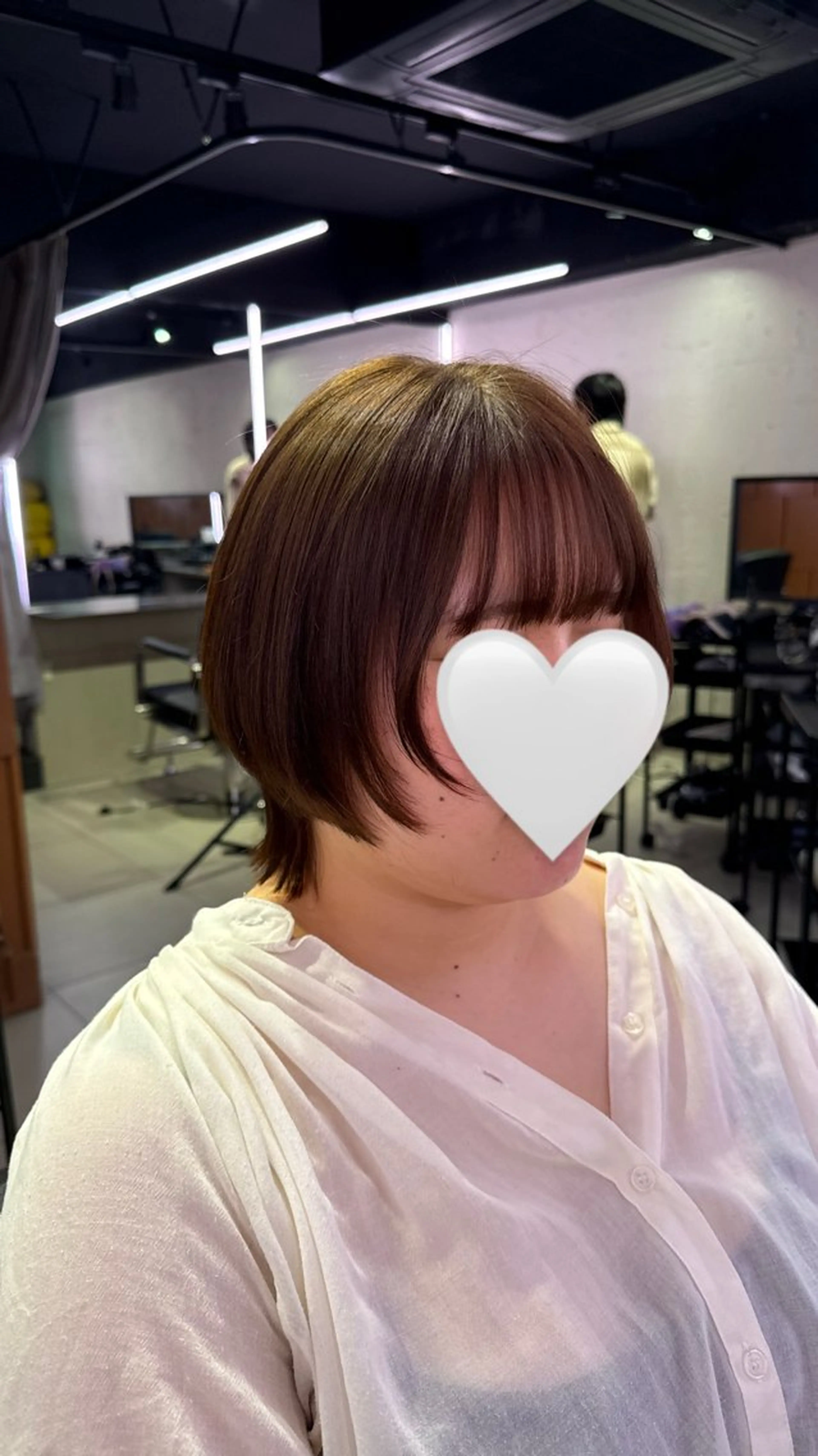 ミディアム カラー カット ヘアカラー シカダ ココア🦌のヘアスタイル