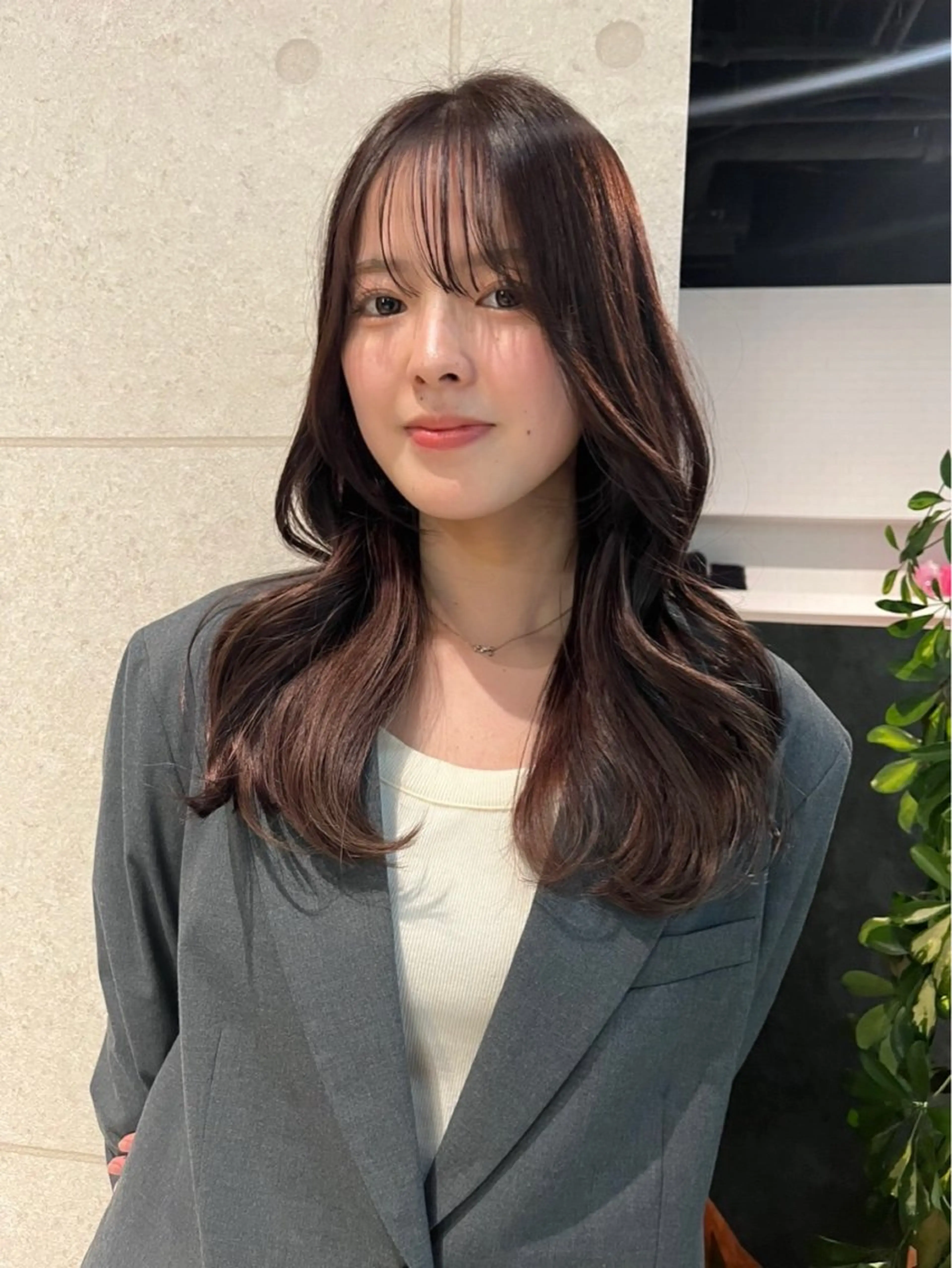 セミロング カラー カット ヘアカラー トリートメント レイヤー/ハッシュ 三好悠生のヘアスタイル