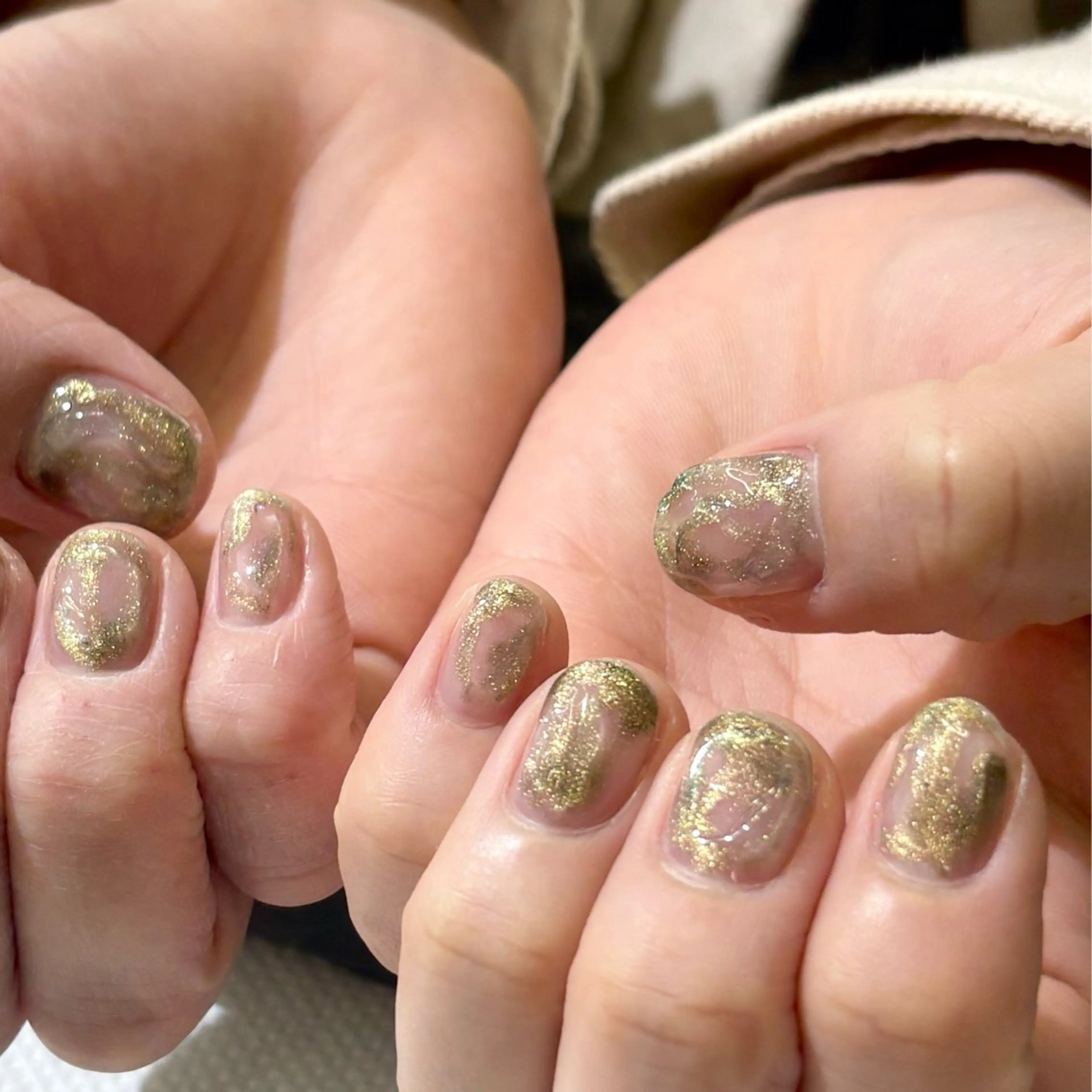 ネイル ニュアンスネイル ぷっくりネイル 佐藤 渚紗のネイルデザイン