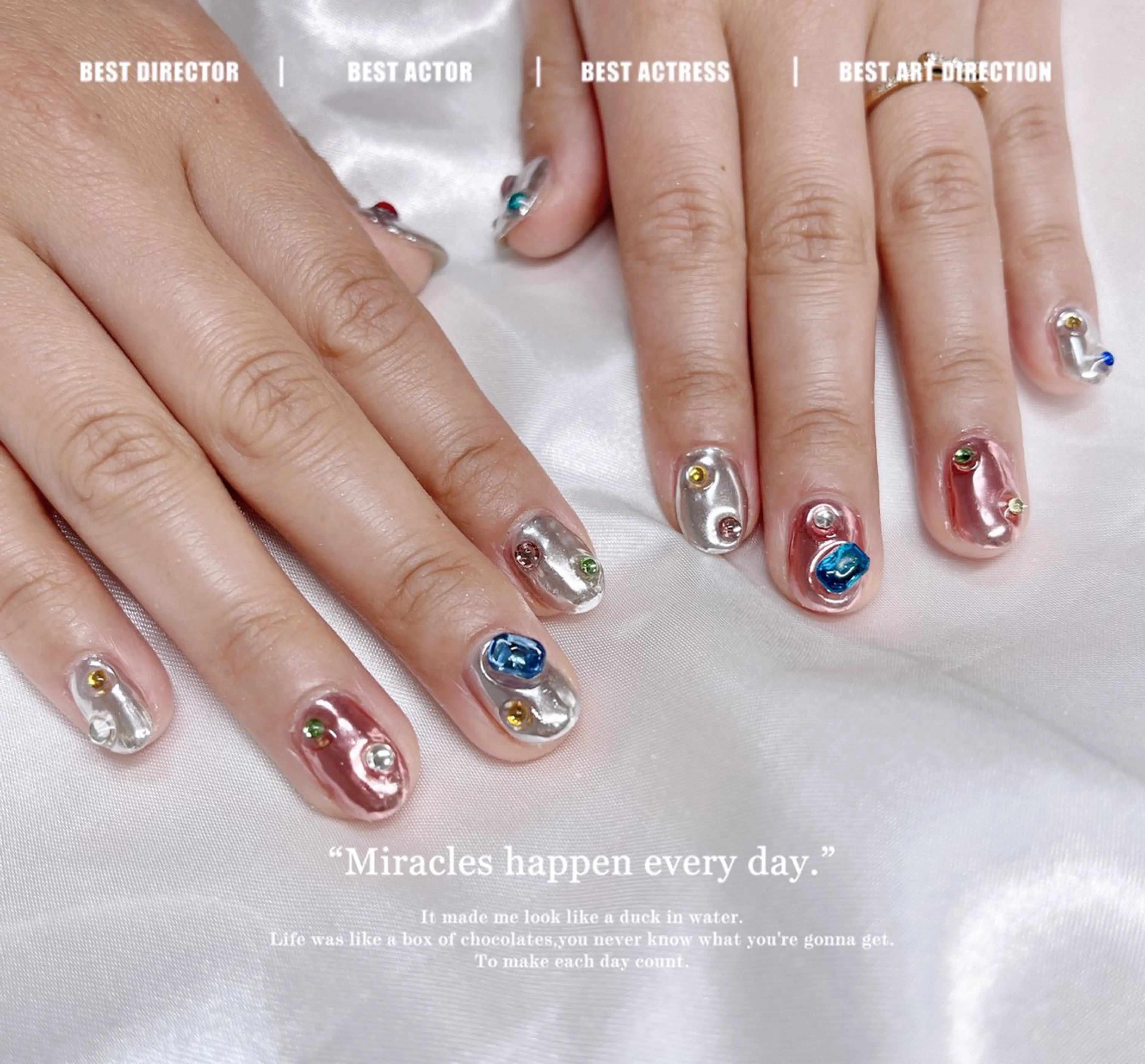 ネイル ミラーネイル nailsalonあったかこ所属・ちょうのへや たんたんのネイルデザイン