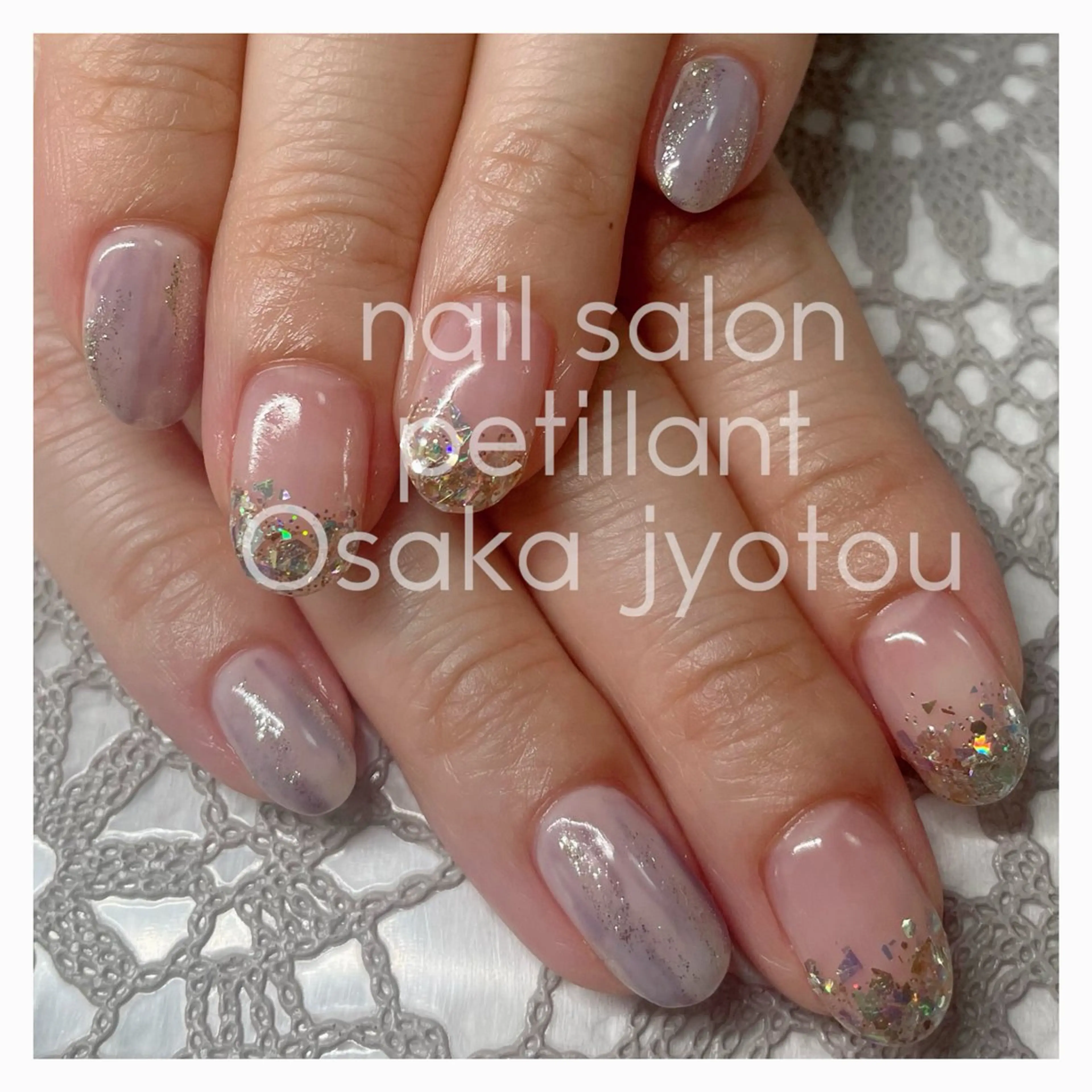 ネイル クリアネイル フットネイル nail salon petillantのネイルデザイン