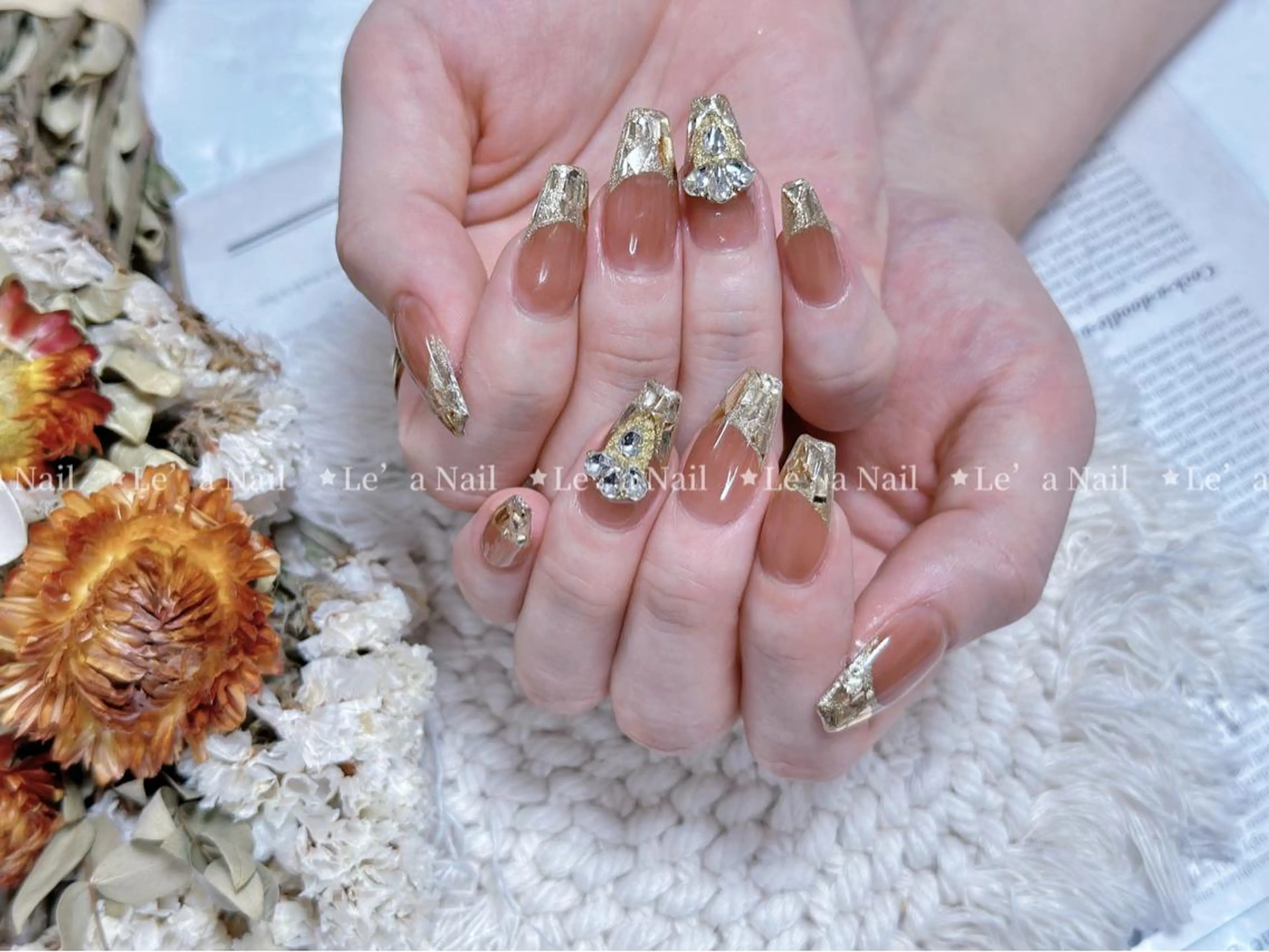 セミロング カラー ネイル Le’a NailSalonのネイルデザイン