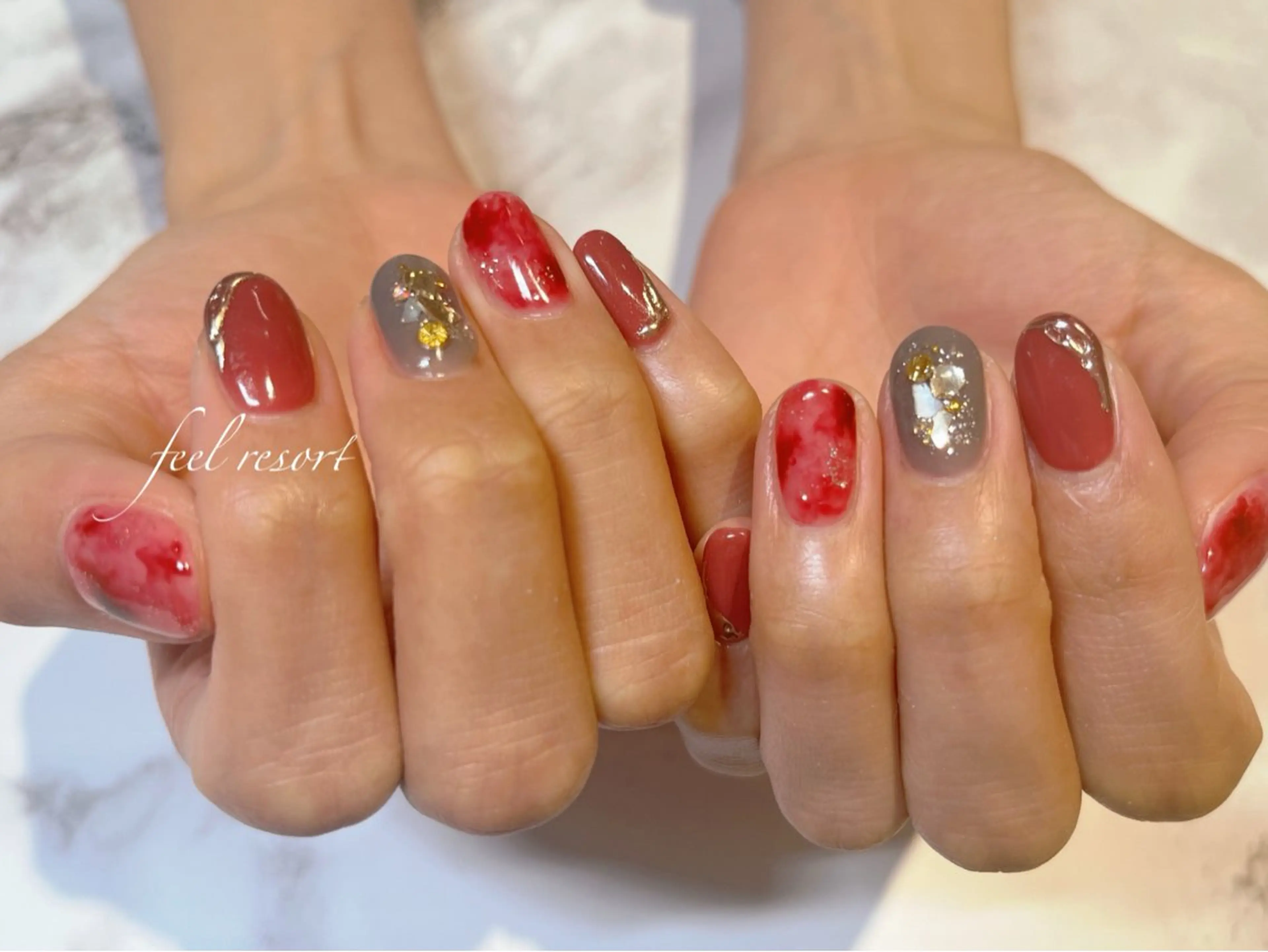 ネイル 長さ出し フットネイル フレンチネイル ジェルネイル ガラスフレンチ ハンドネイル Lien（リアン） 銀座駅6分のネイルデザイン