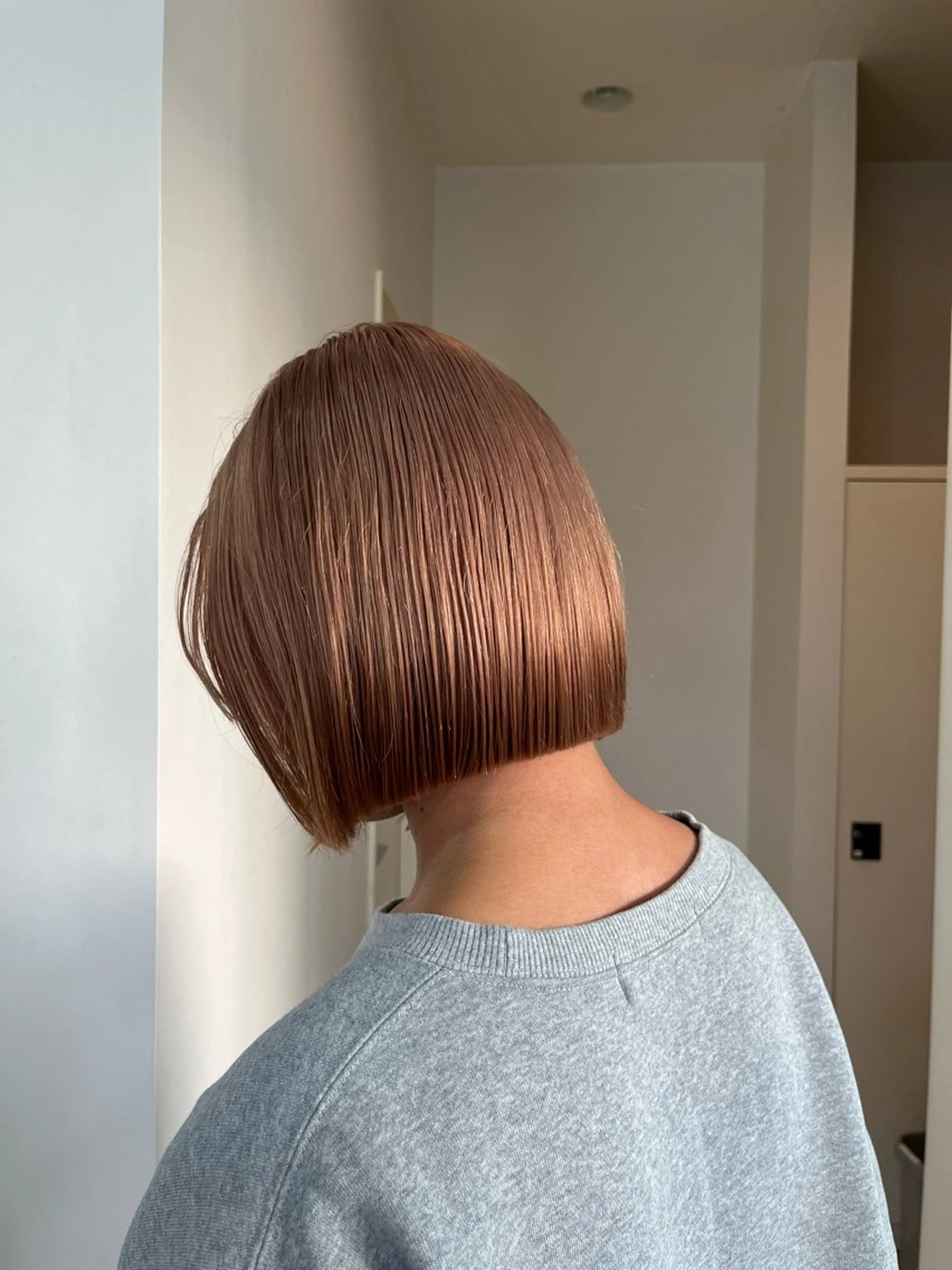 ショート カラー ベージュカラー 透明感カラー ダブルカラー ピンクカラー ピンクベージュ カット ヘアカラー トリートメント 富永 美玖のヘアスタイル