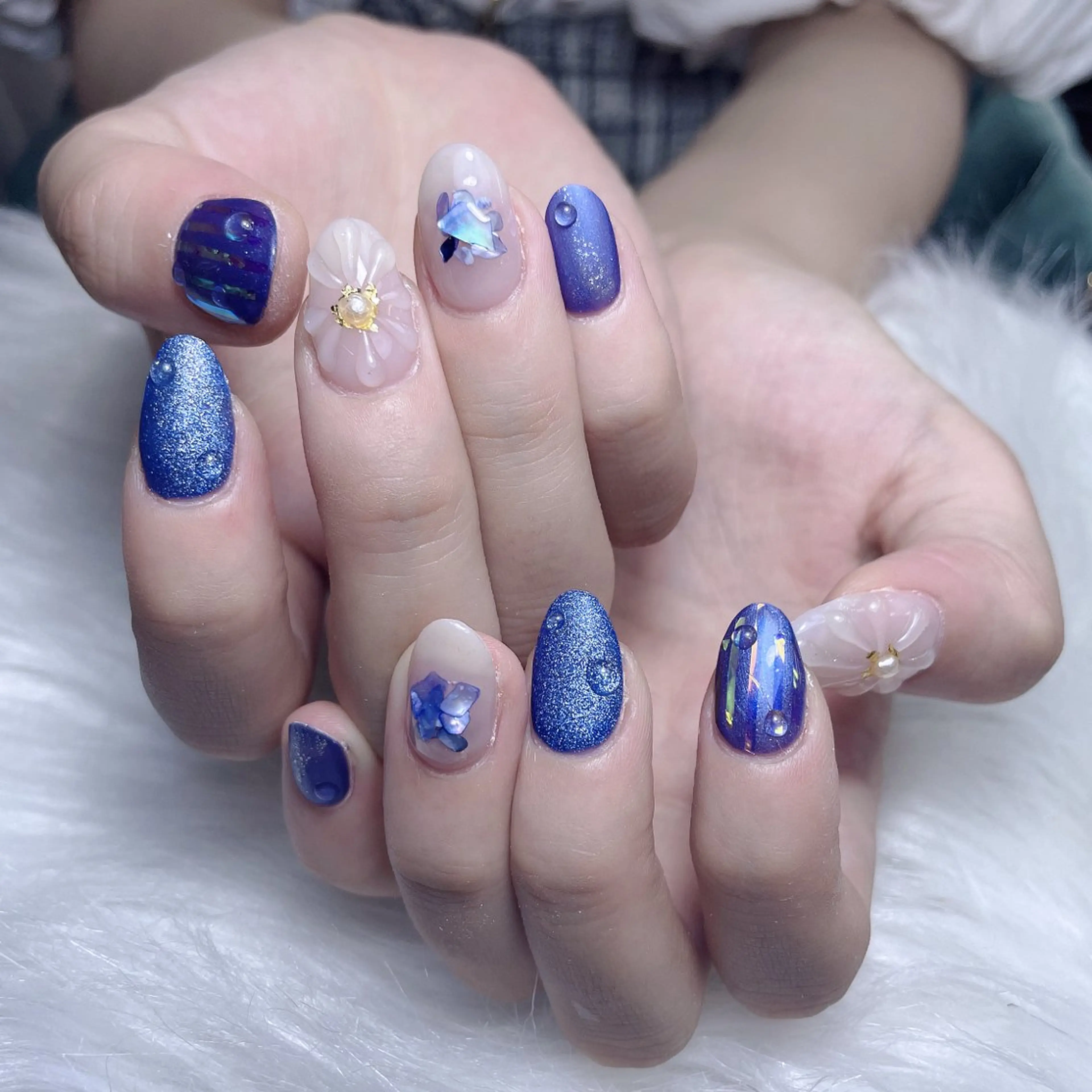 ネイル ハート 韓国ネイル 夏ネイル ワンホンネイル ハンドネイル Melody Nail所属・Melody 3D/スカルプ専門店のネイルデザイン