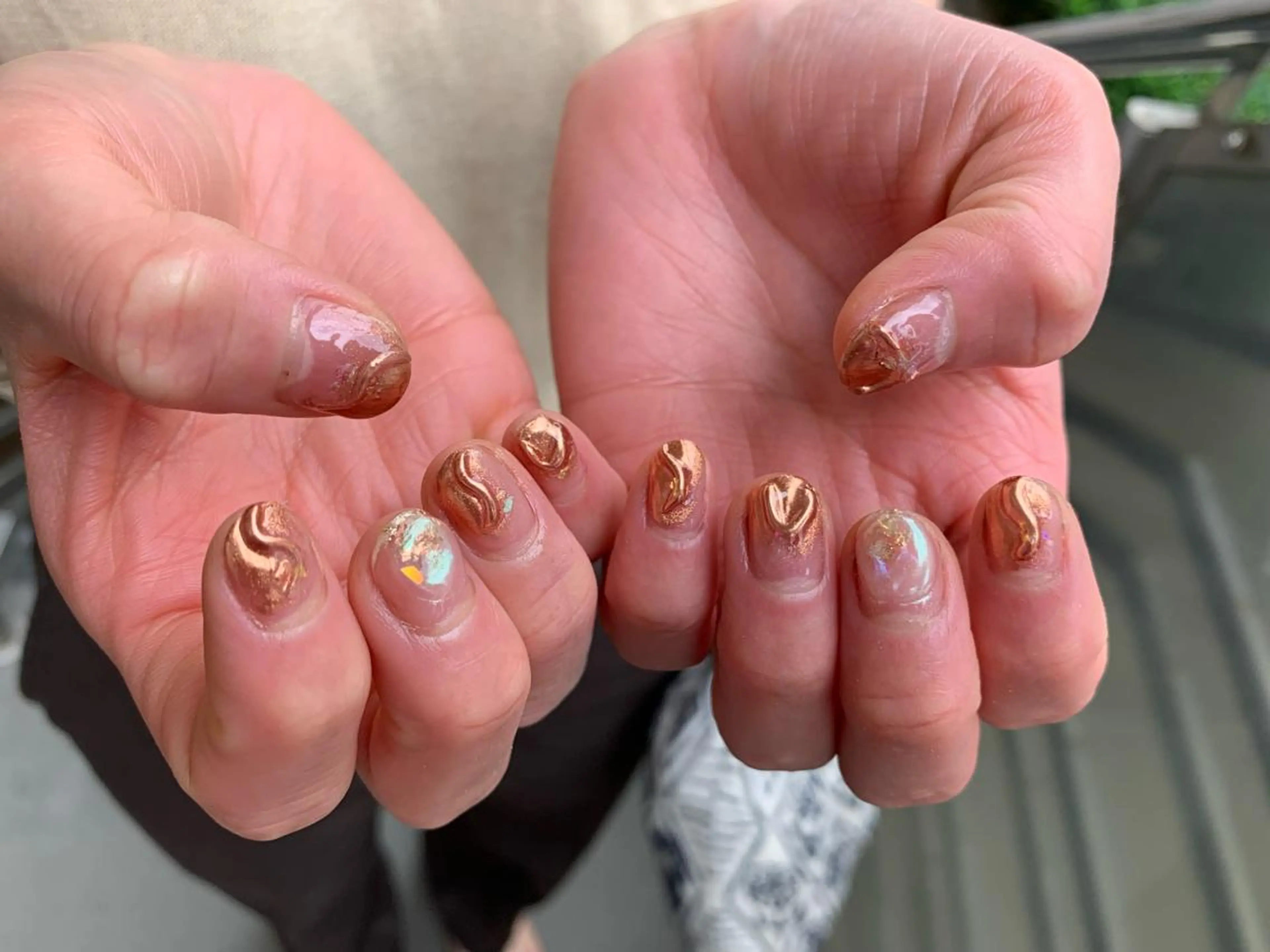 ネイル クリアネイル マキノ ユイのネイルデザイン