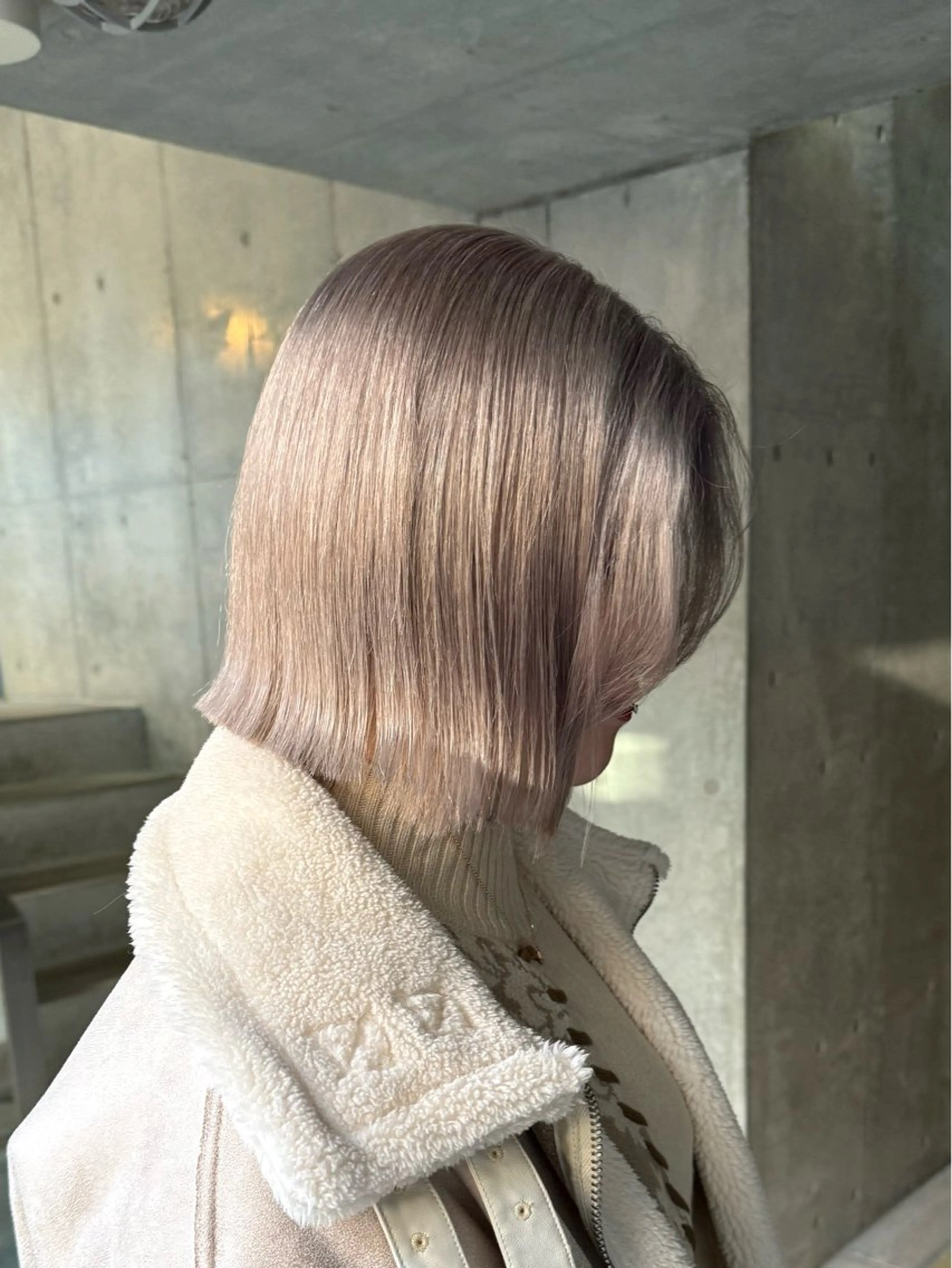 ミディアム カラー ヘアカラー 色落ち綺麗透明感カラ /ボブ/ナカツヒカルのヘアスタイル