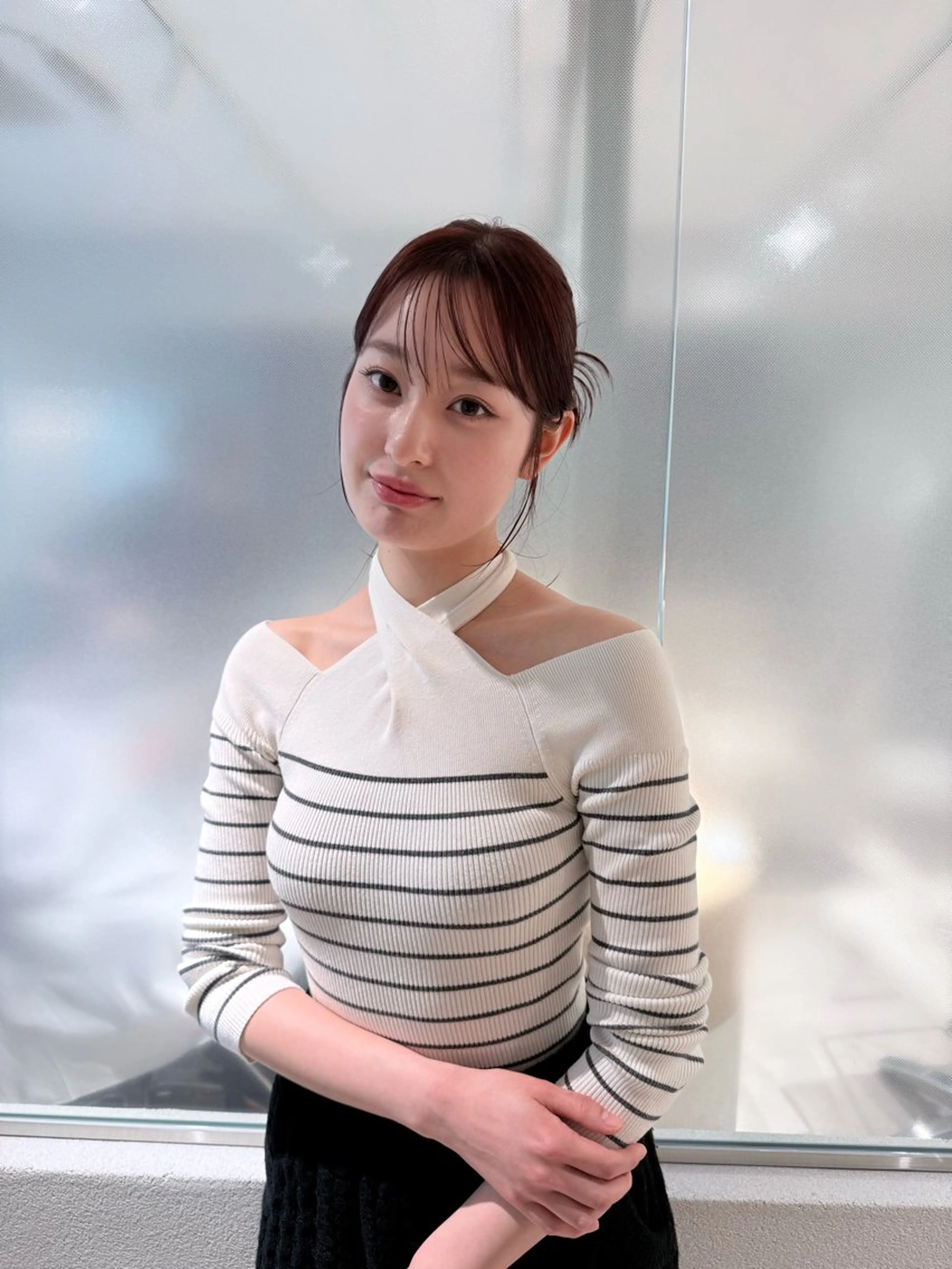 ミディアム ヘアセット レイヤー/顔周り小顔 /大嶋伸吾のヘアスタイル