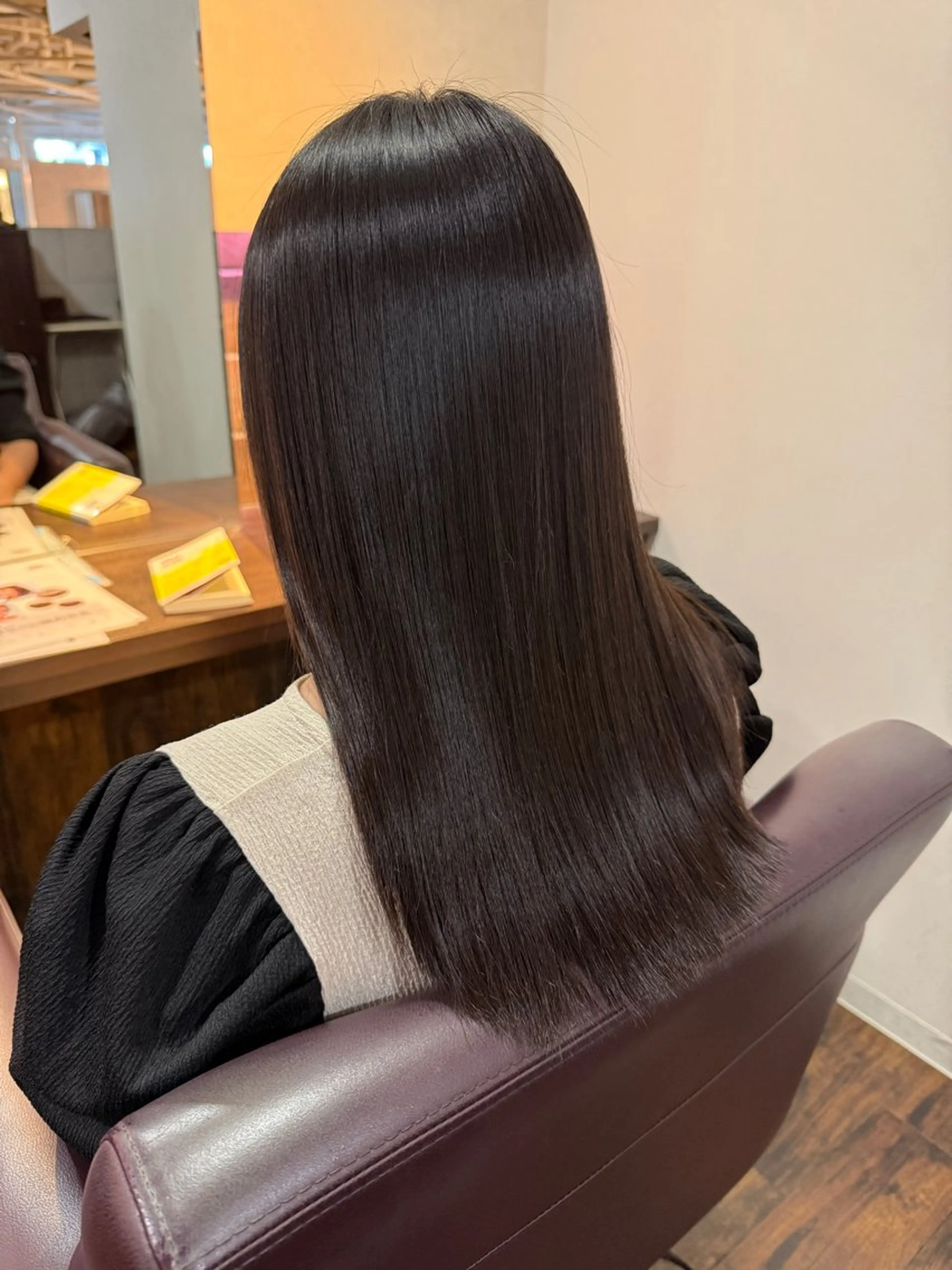 セミロング セミロングパーマ 髪質改善 縮毛矯正 トリートメント 阿部 祥大のヘアスタイル