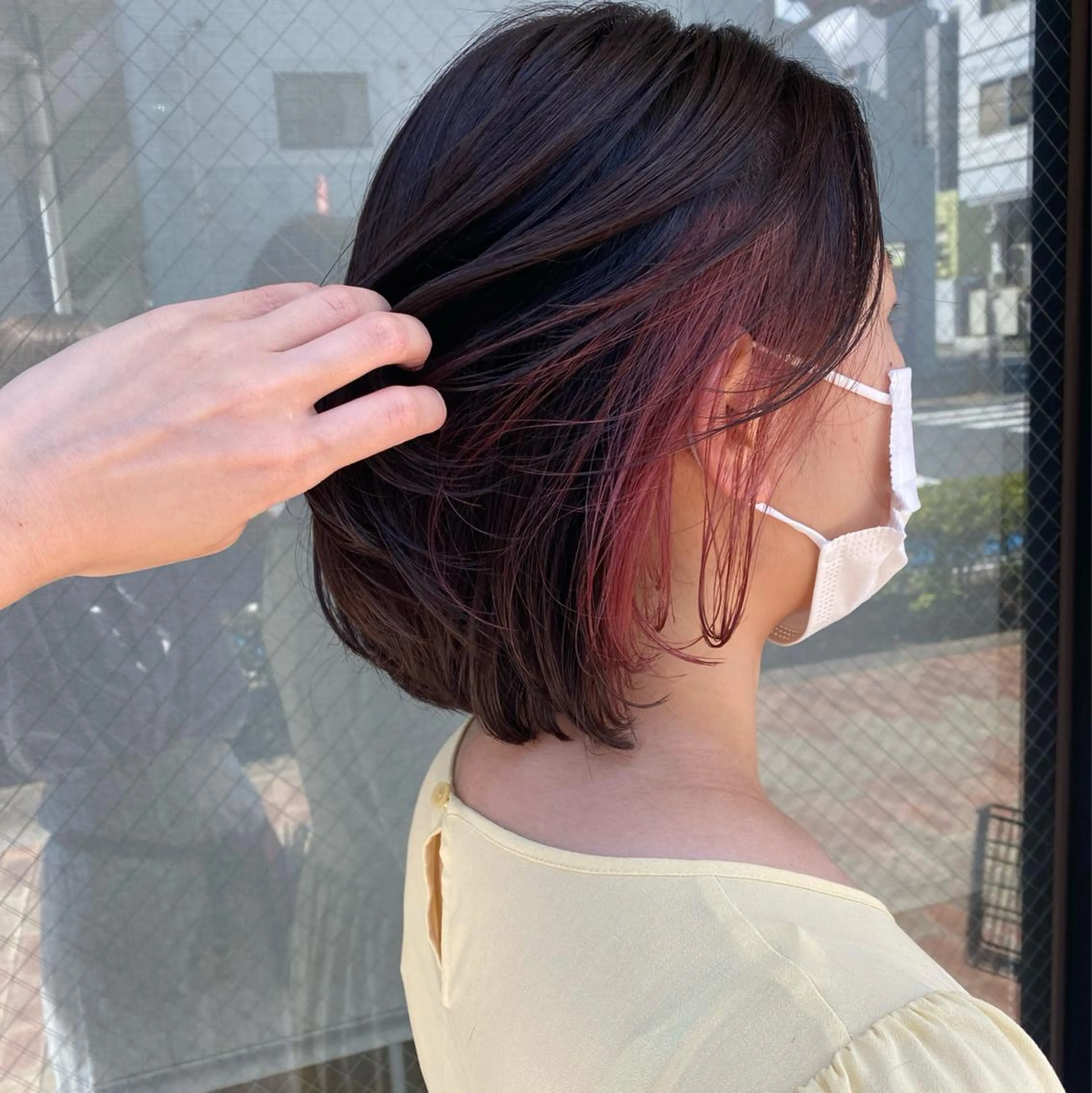 ショート カラー ブリーチ インナーカラー ラベンダーカラー ピンクカラー ピンクラベンダー SUPREME HAIR 船橋店所属・サプリームヘア 飯田みち瑠のヘアスタイル