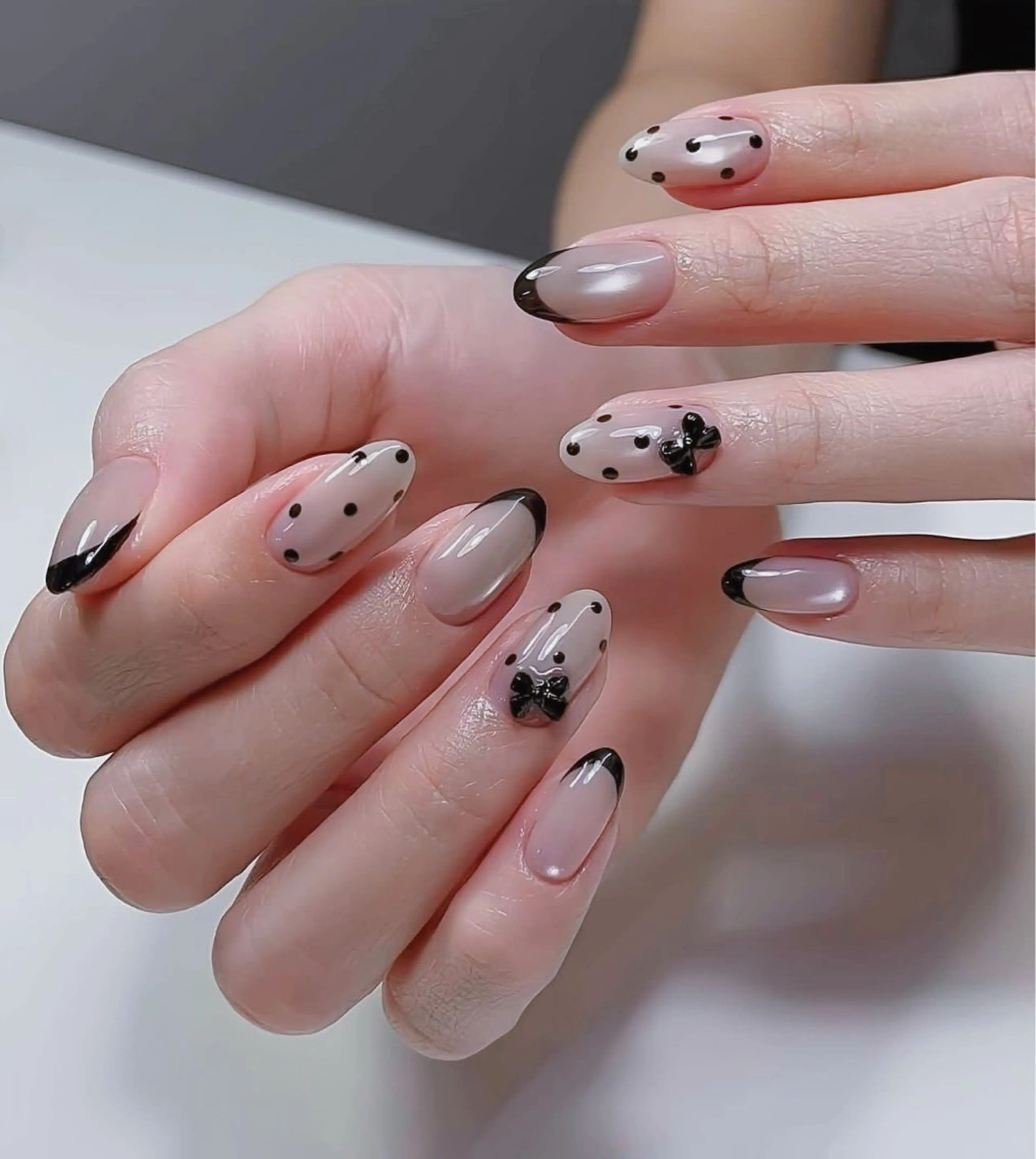 ネイル チークネイル フットネイル フレンチネイル グラデーション 韓国ネイル Ribbonnail salonのネイルデザイン