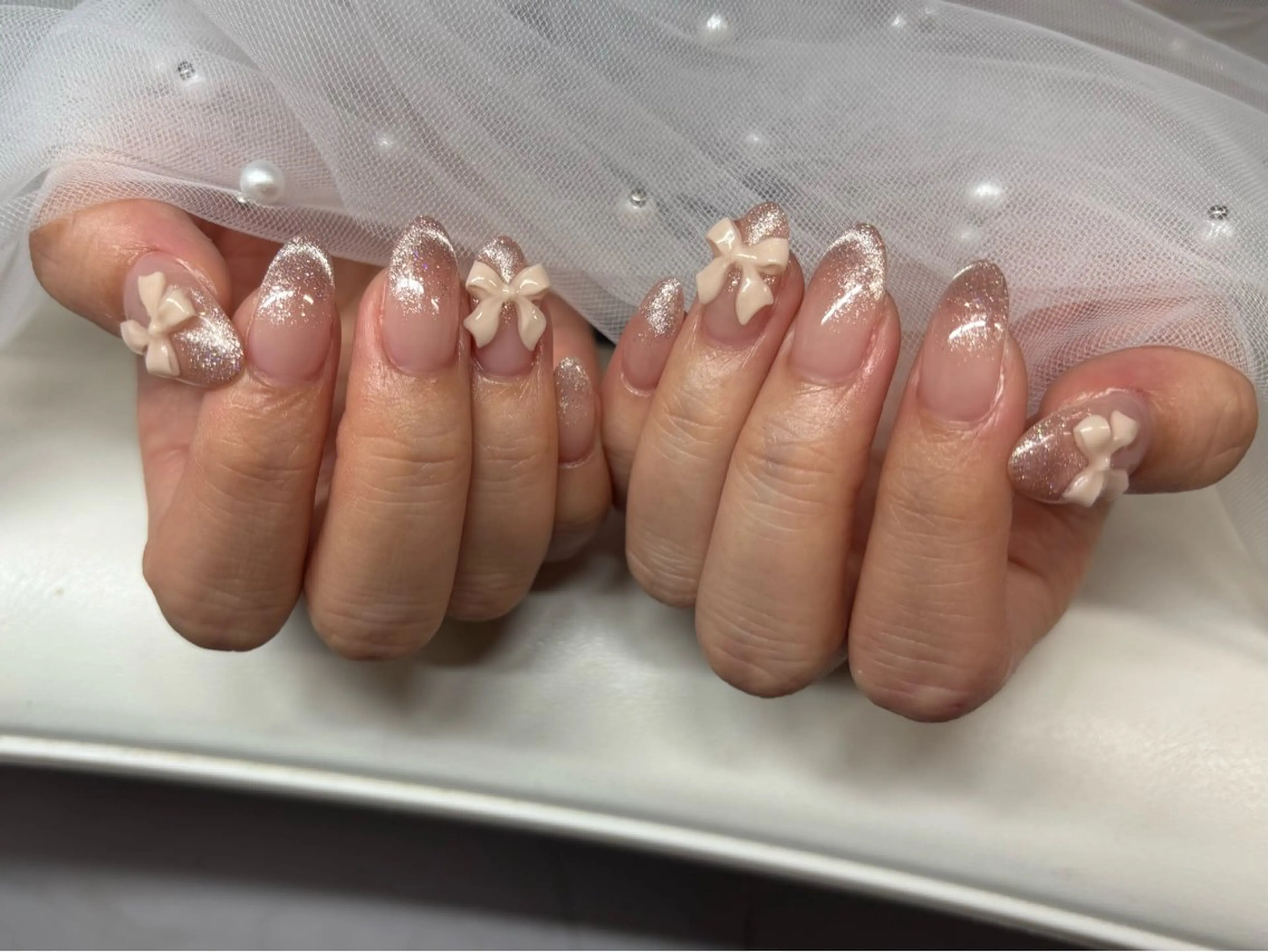 ネイル フレンチネイル マグネットネイル マグネットフレンチ 門真市ネイルサロン♡ KUMI.HANAのネイルデザイン