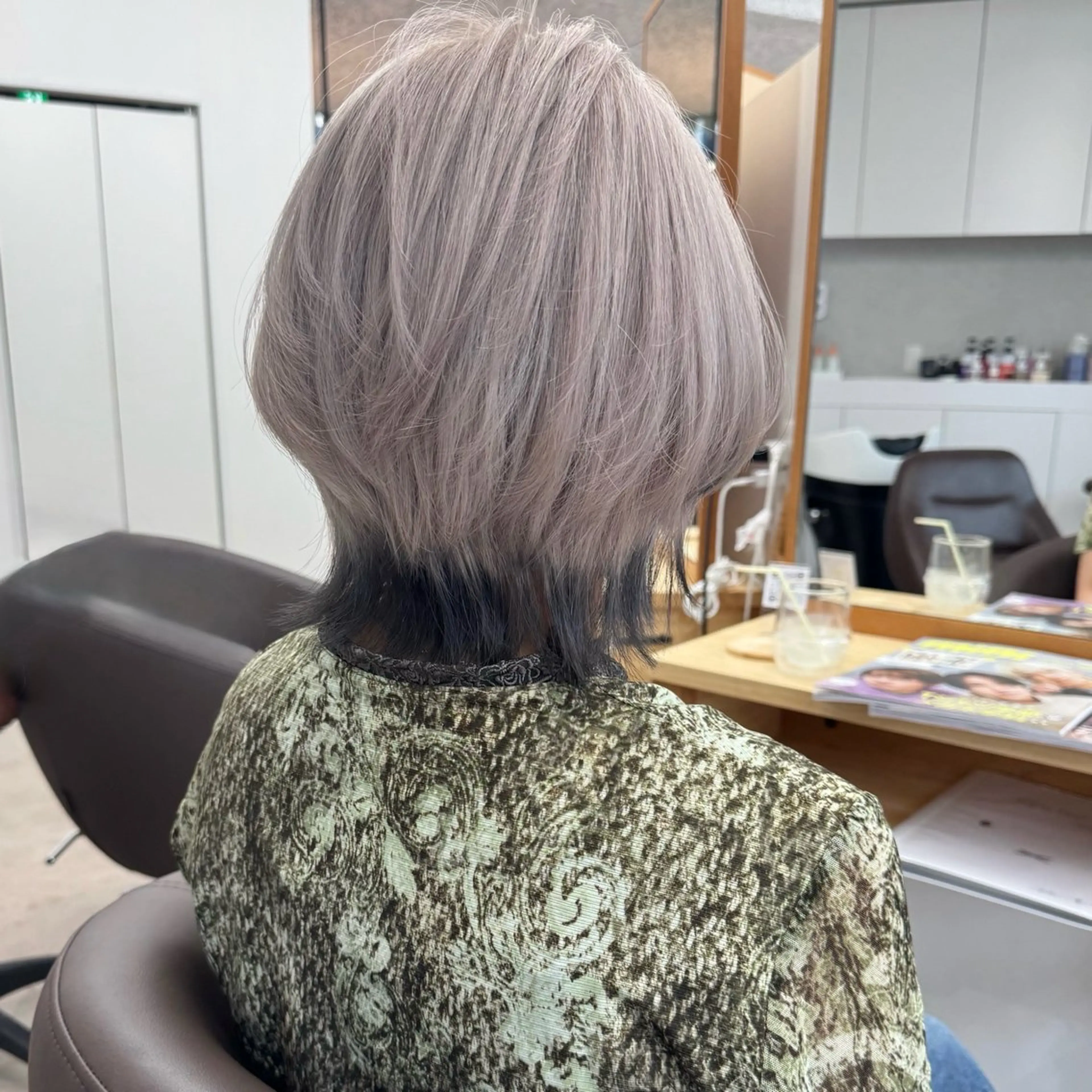 ミディアム カラー 黒髪 カット ヘアカラー トリートメント 🌱ブリーチ・透明感 カラー/mapi🦭のヘアスタイル
