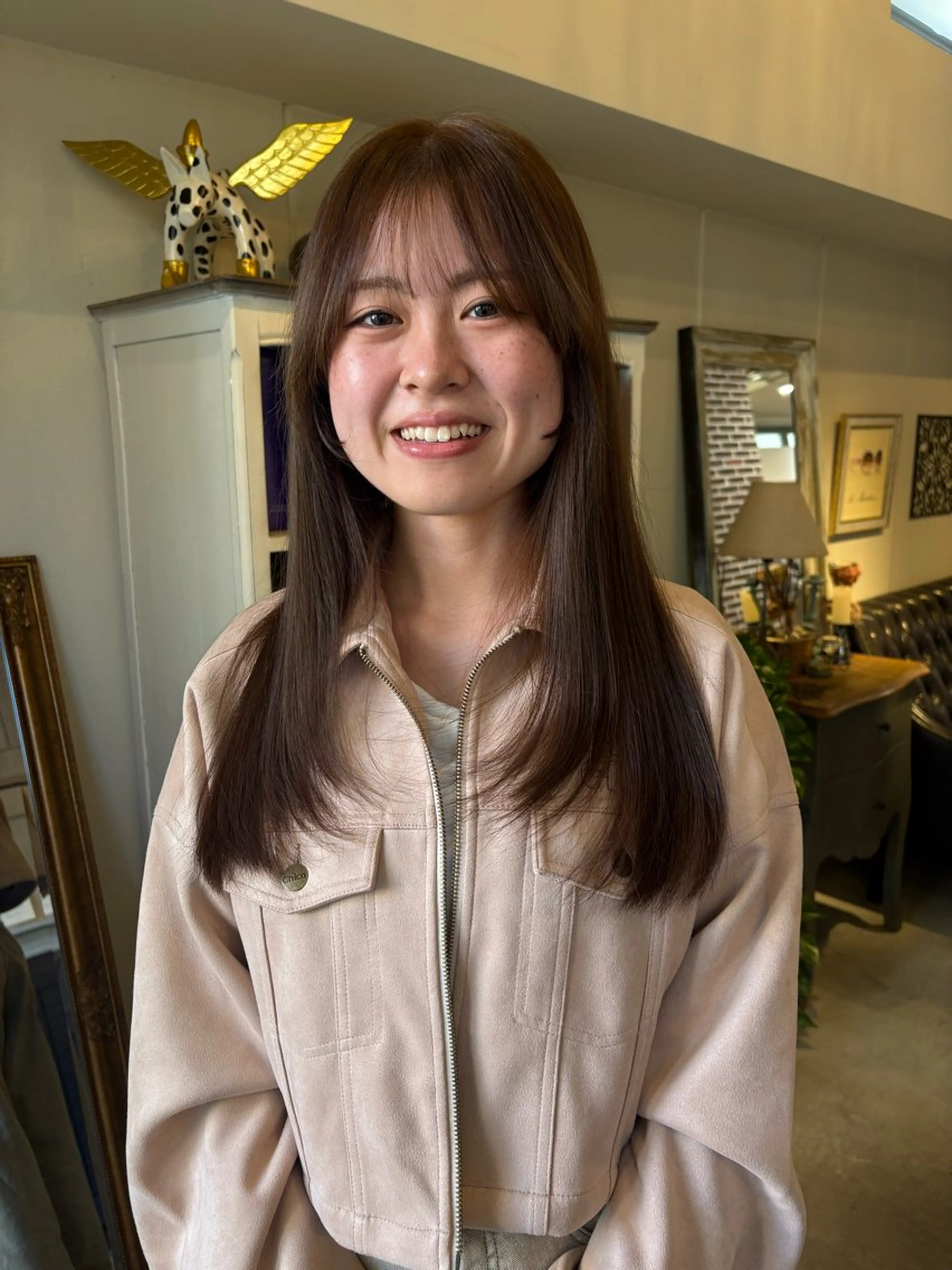 ロング カラー ベージュカラー カット ヘアカラー ichika/福岡 /透明感カラー🤎のヘアスタイル