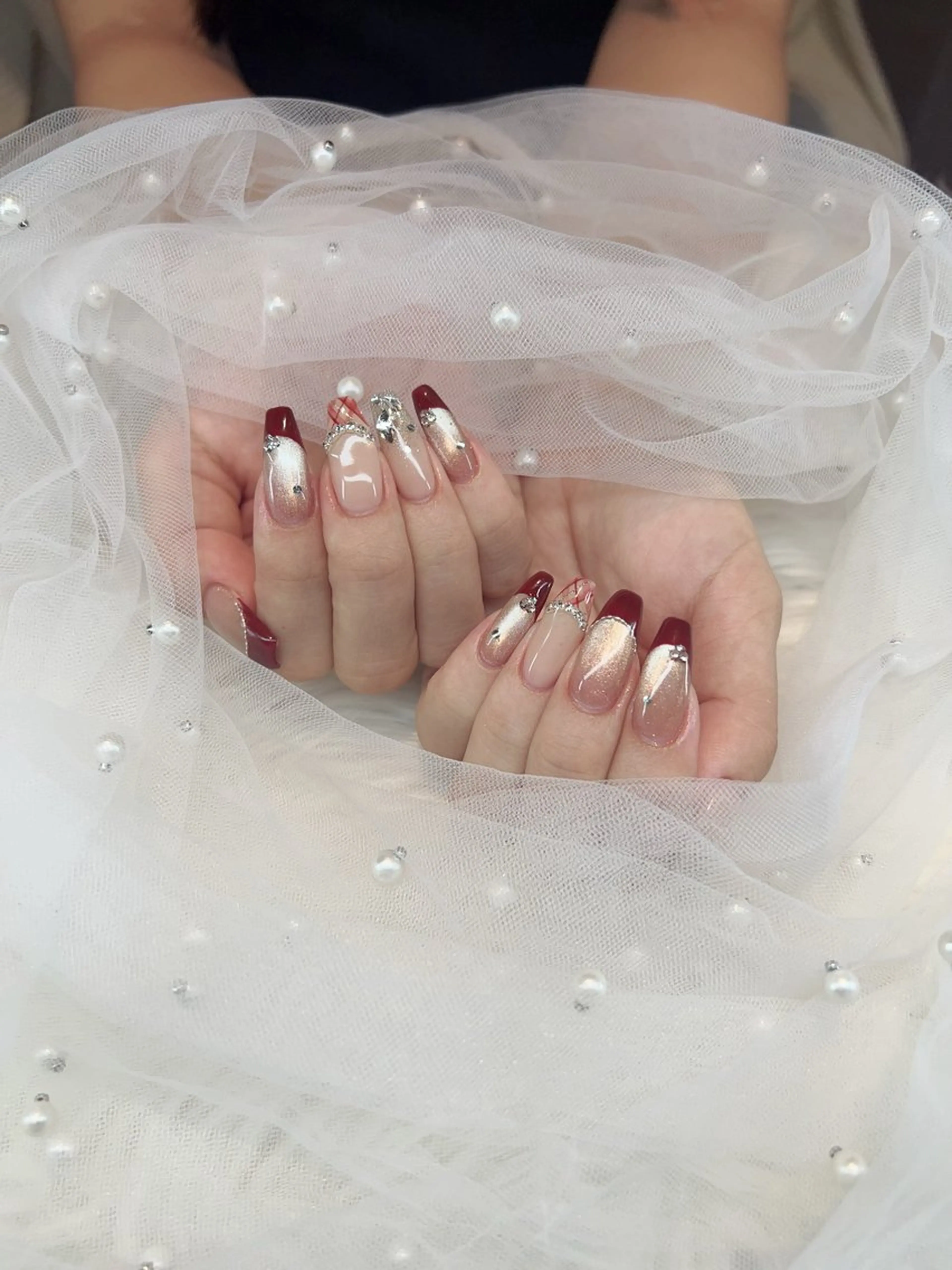 ネイル フレンチネイル グラデーション マグネットネイル 持ち込み ワンカラーネイル Naru Kelinailのネイルデザイン