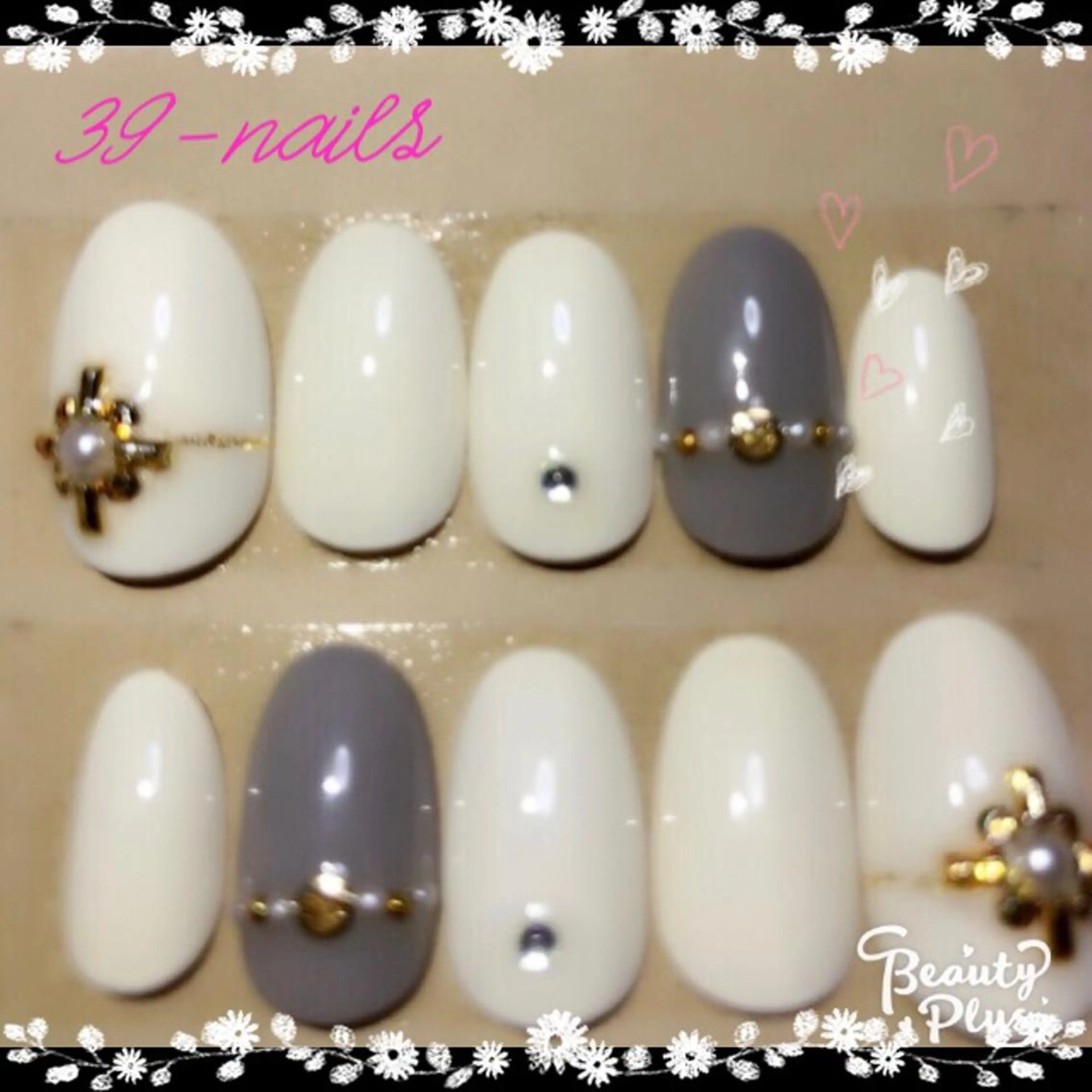 ネイル ワンカラーネイル ストーンネイル 39-nails EharaMikuのネイルデザイン
