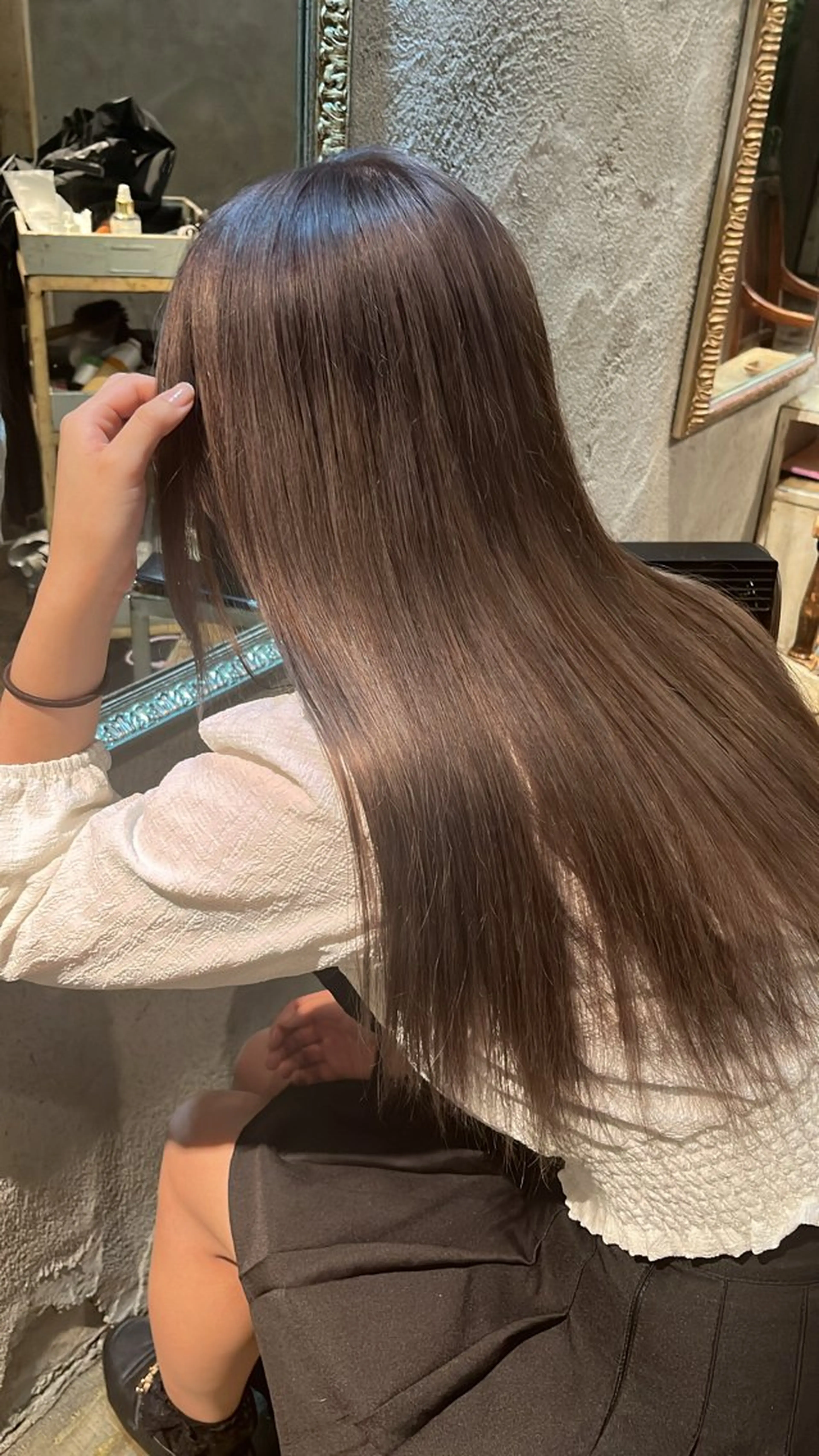 ロング カラー 赤み消しカラー/ ナチュラル/トモキのヘアスタイル