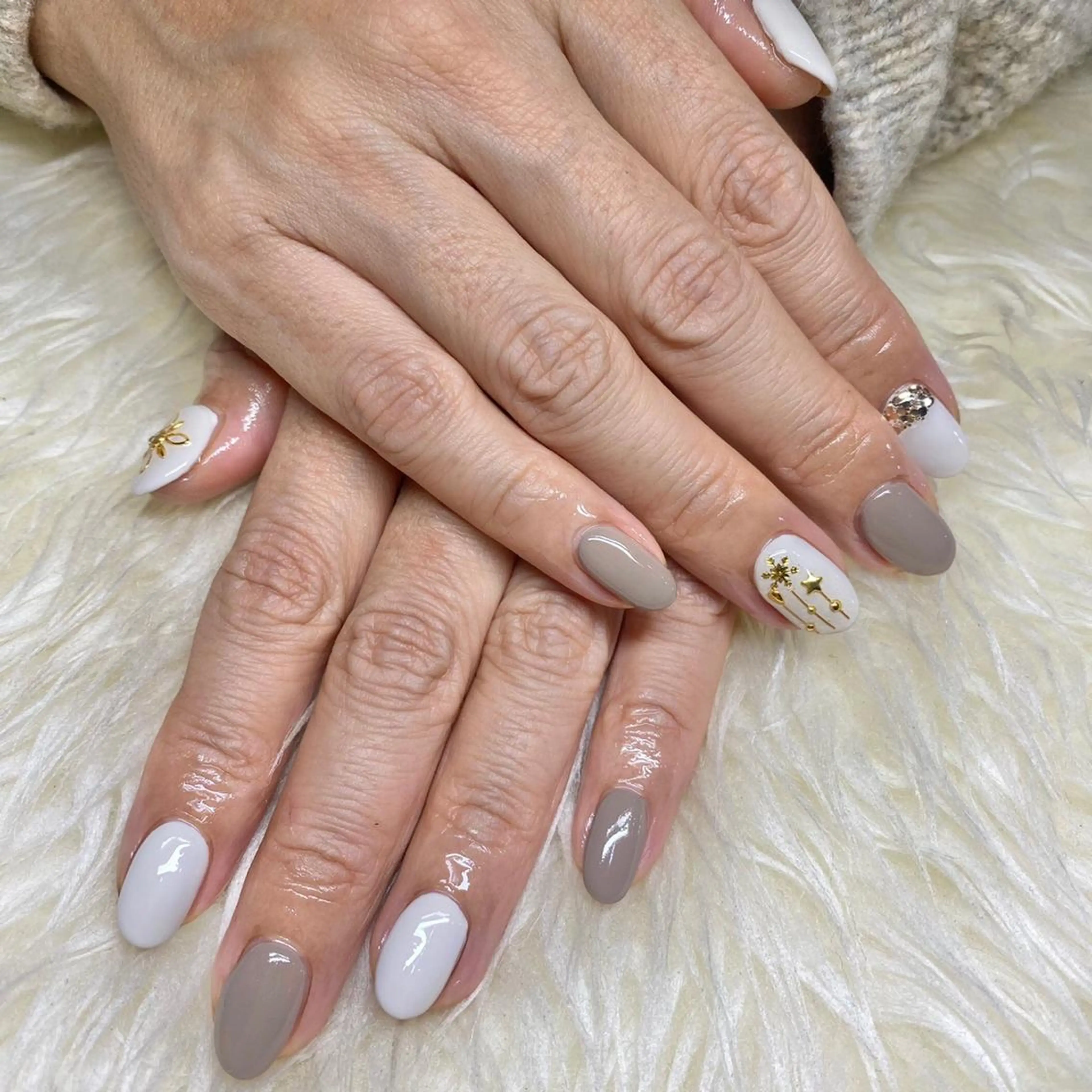 ネイル 冬ネイル クリスマス ハンドネイル Nail&eye Belire 新宿のネイルデザイン