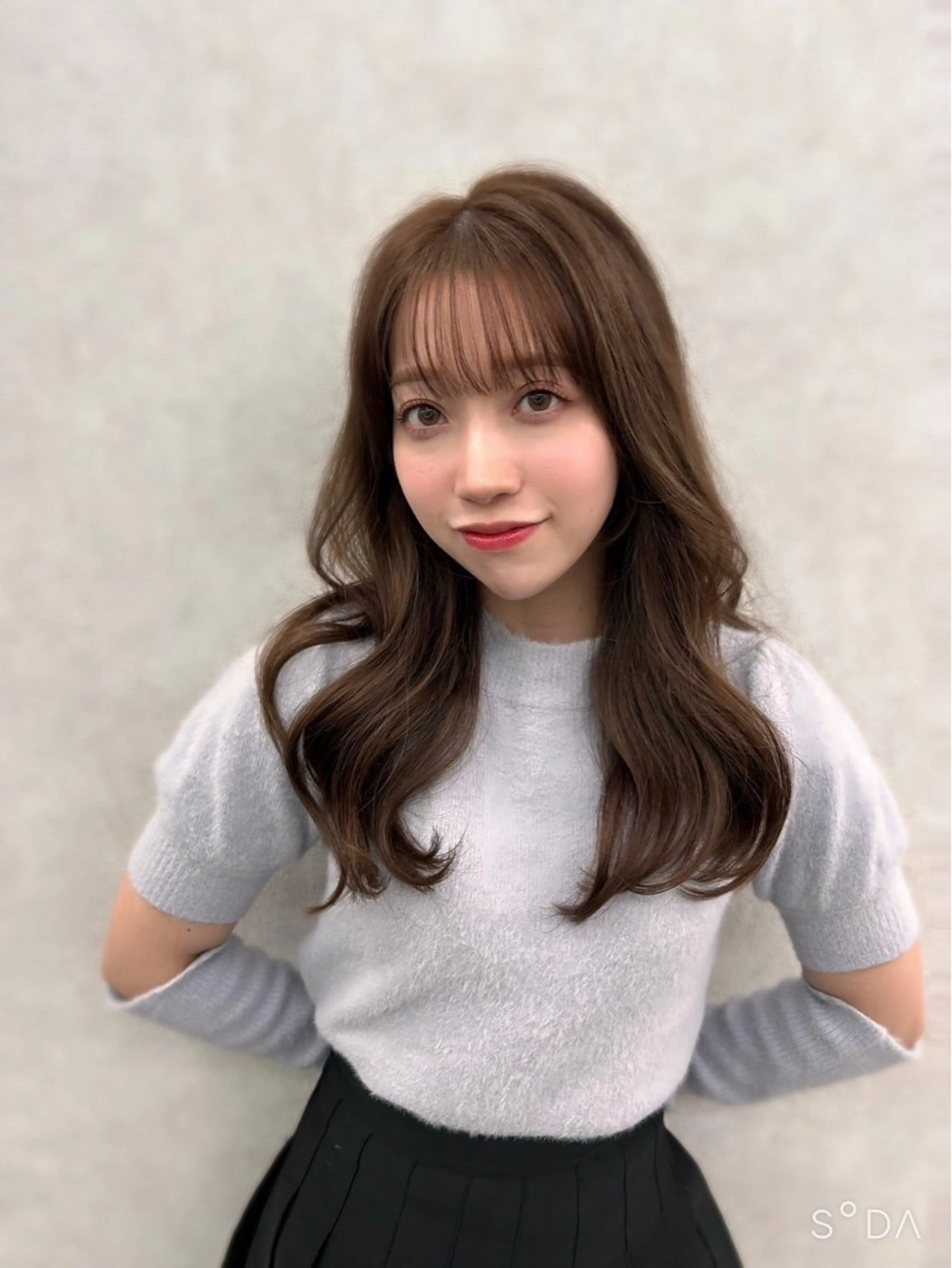 ロング カラー ヘアカラー トリートメント 透明感カラー/レイヤ ーカット/須永さくらのヘアスタイル