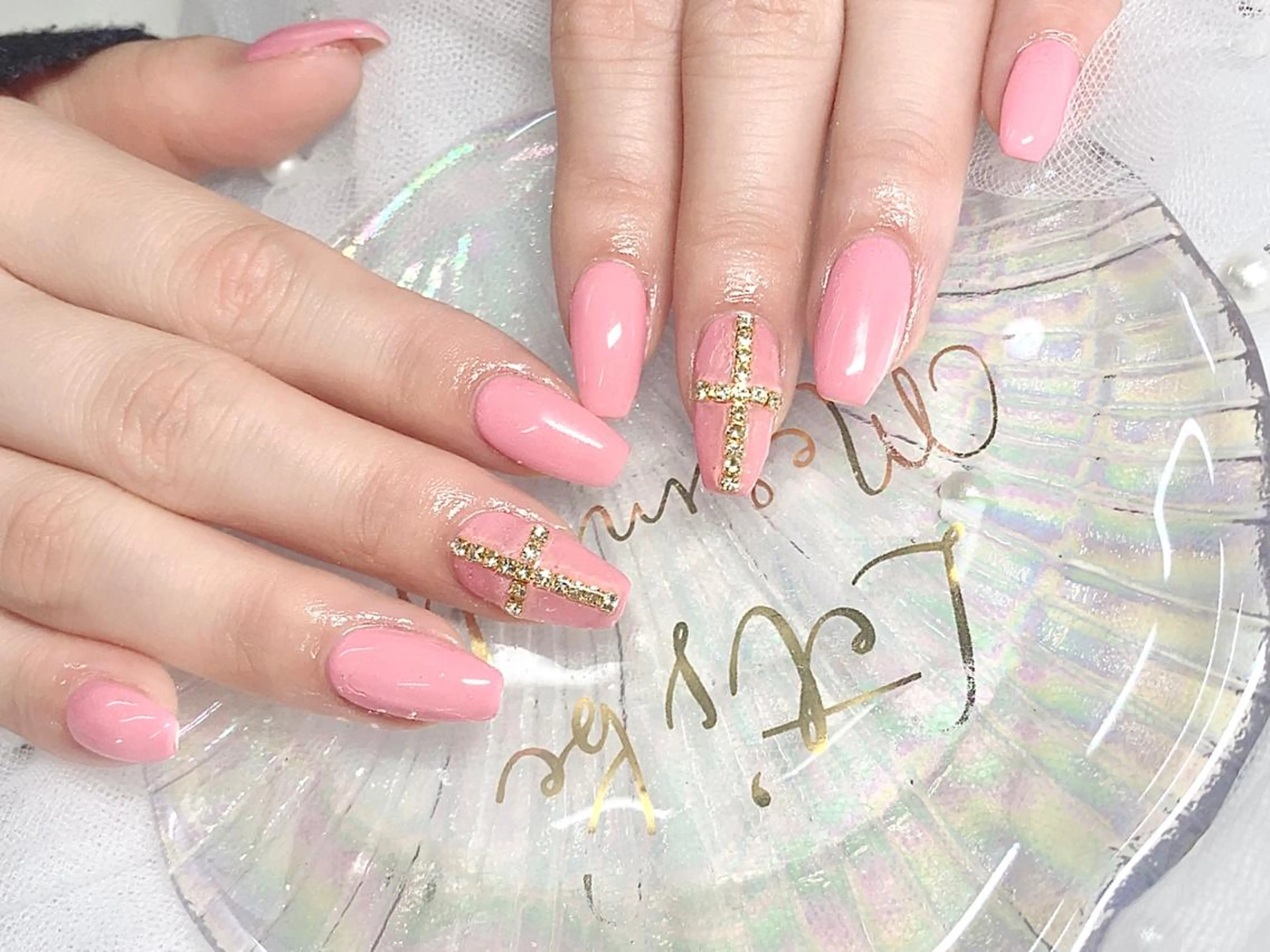 ネイル I-nailロング /ワンホン/キラキラのネイルデザイン