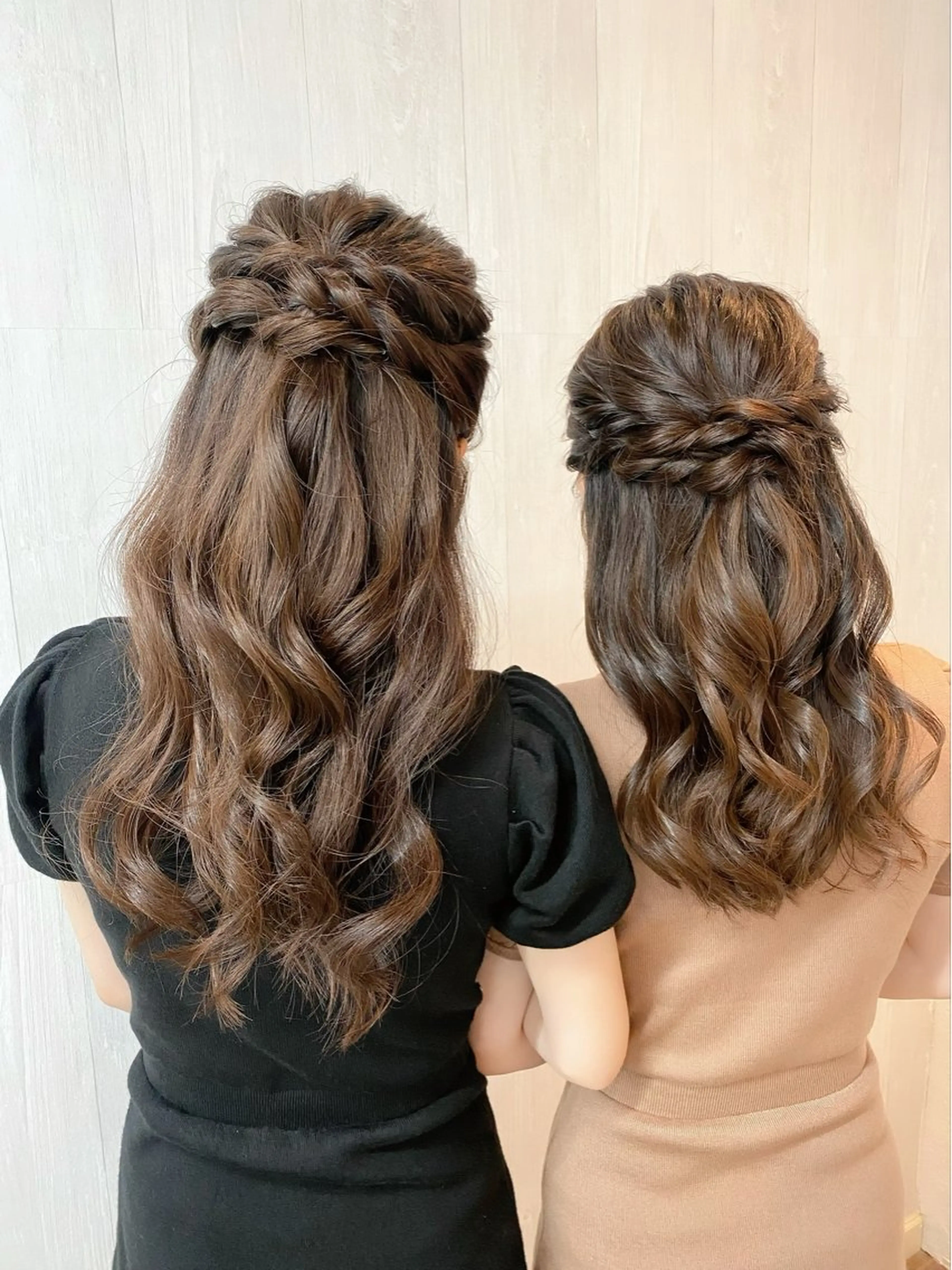 ロング ヘアアレンジ ハーフアップ ヘアセット GLOSS 心斎橋 山上のヘアスタイル