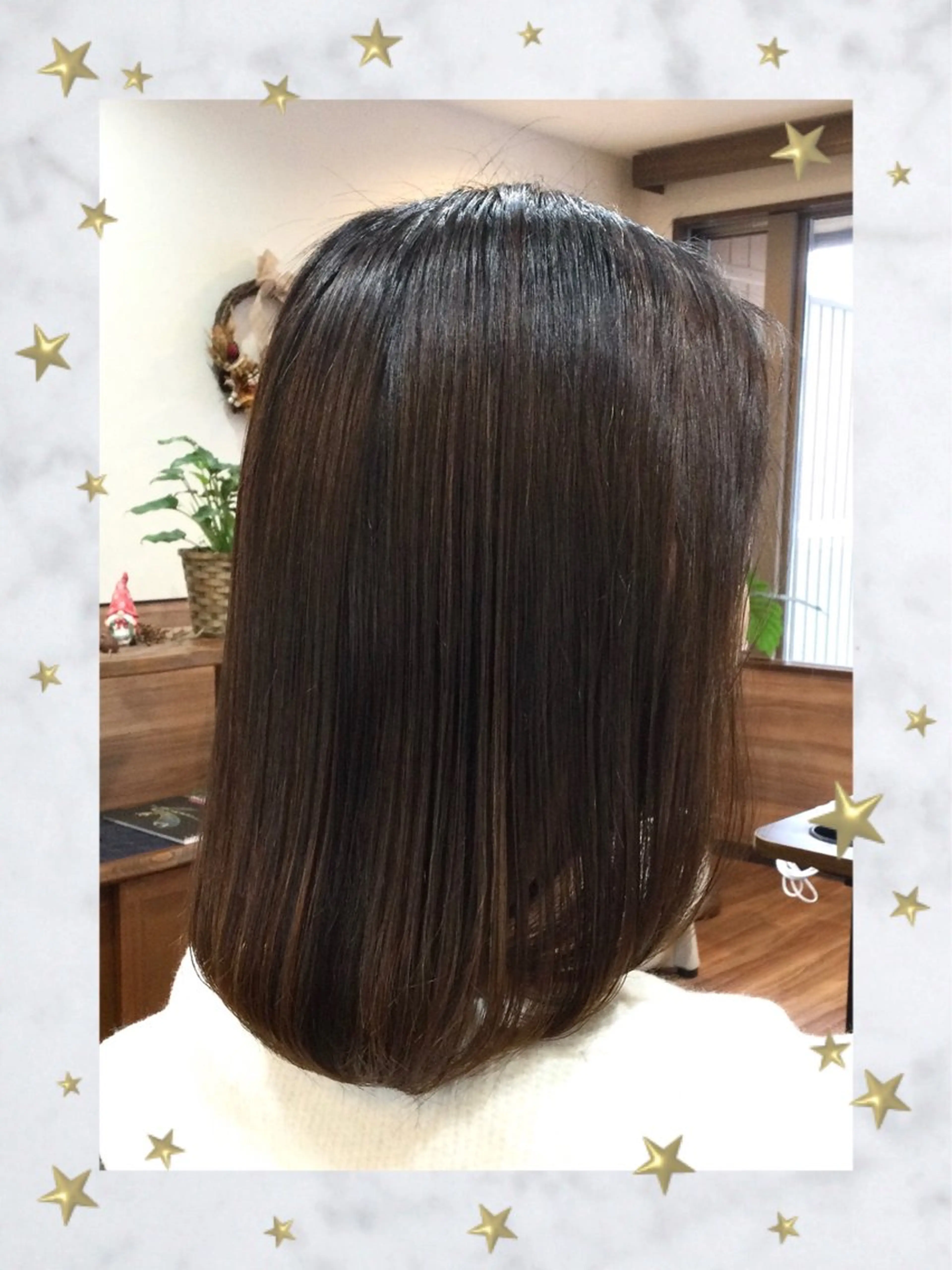 ミディアム カット ヘアカラー トリートメント ヘッドスパ Annon プライベートサロンのヘアスタイル