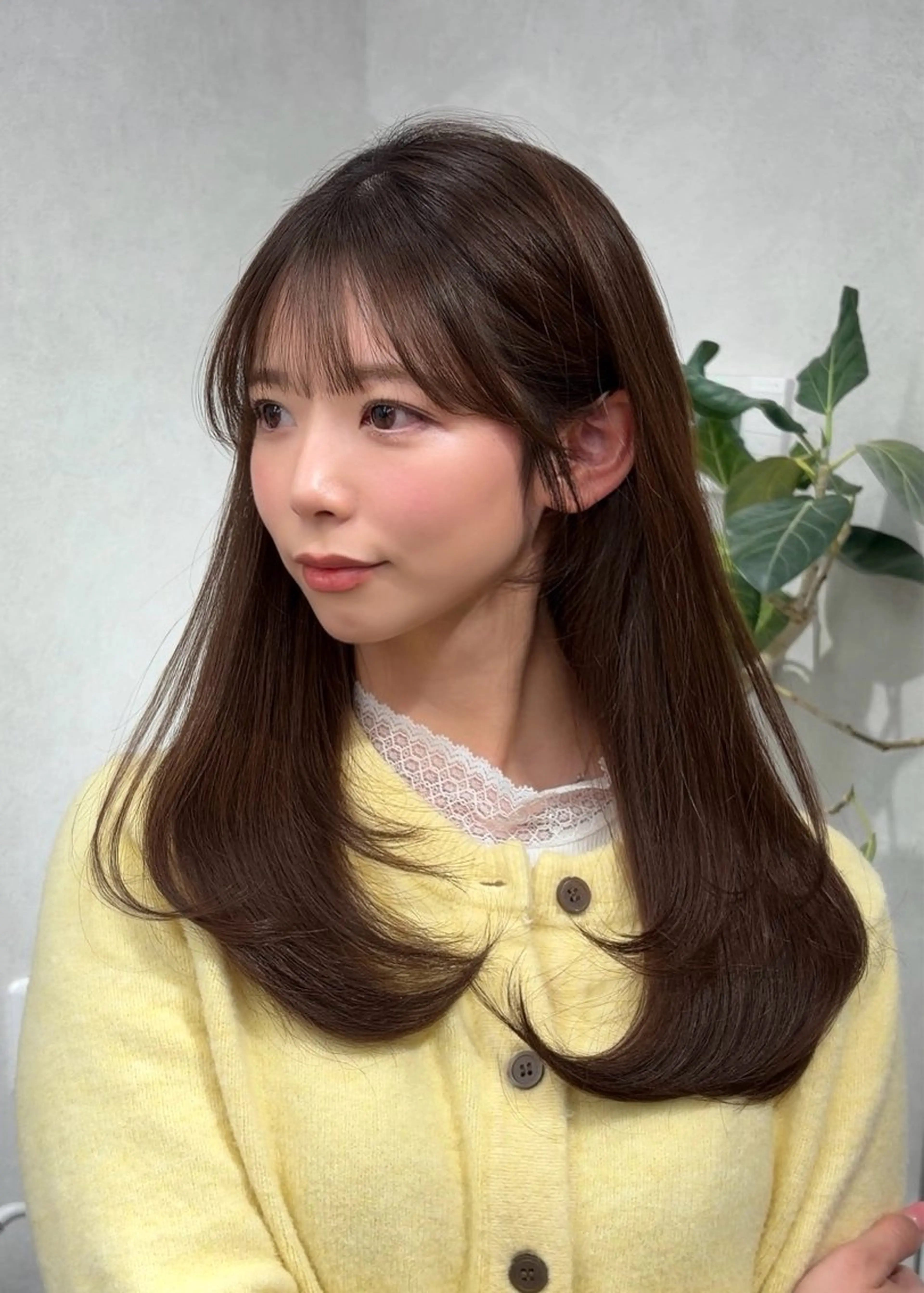 ミディアム カット トリートメント ヘッドスパ 結べるレイヤーカット /カラー/あさかのヘアスタイル