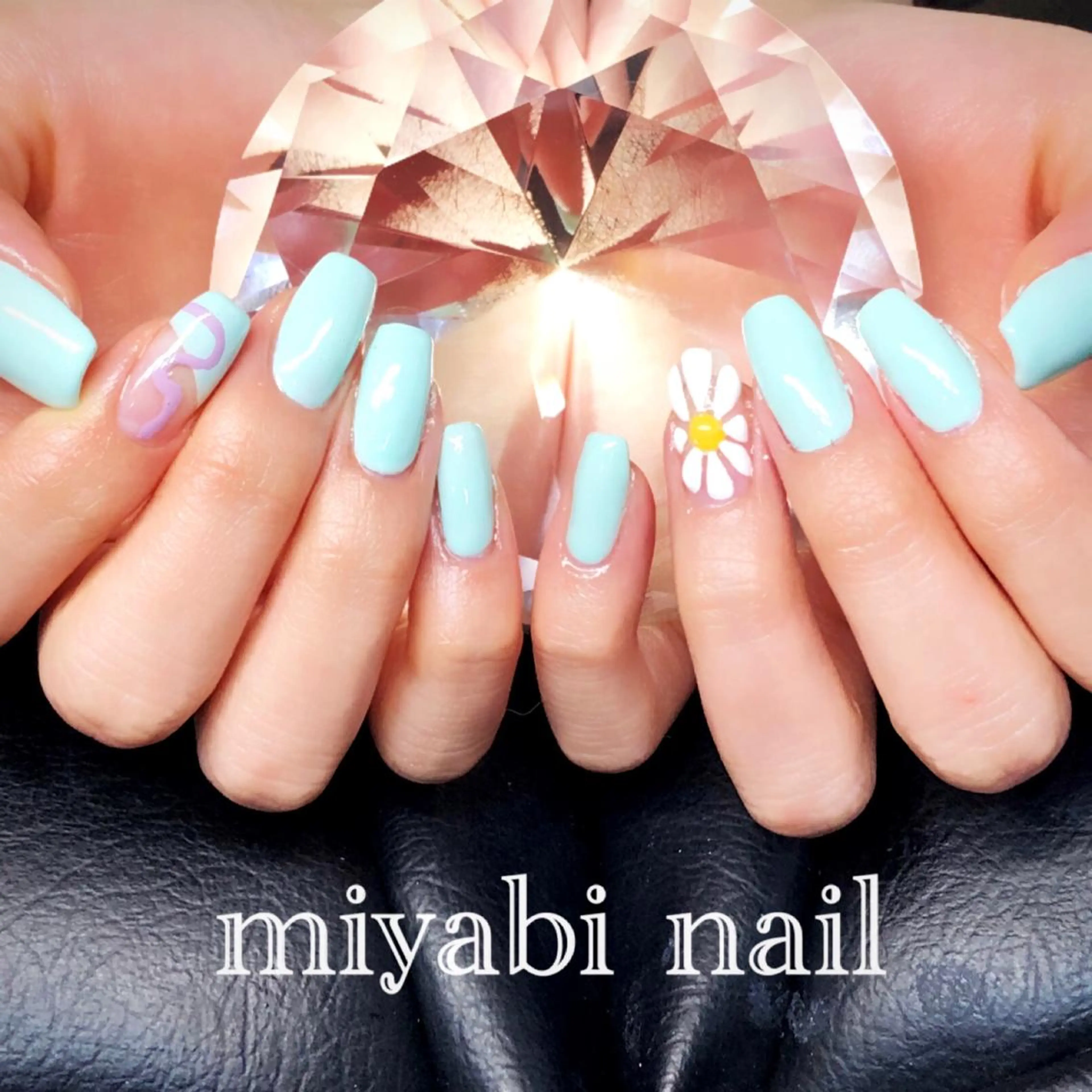 ネイル アートネイル フラワーネイル フレンチネイル ジェルネイル 持ち込み ハンドネイル miyabi nail 桂川駅近くのネイルデザイン