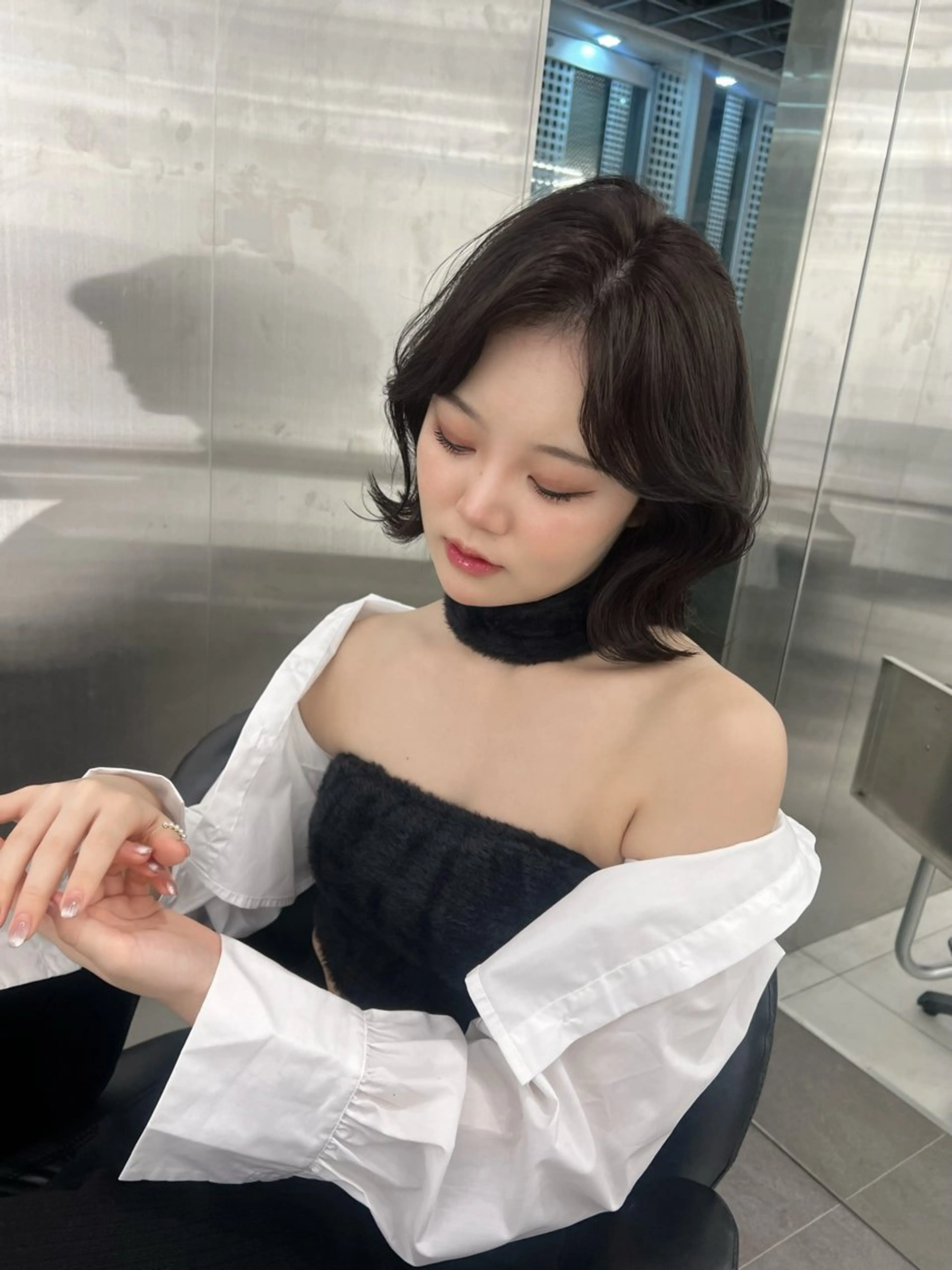 ショート カット ヘアカラー トリートメント 銀座/韓国/ワンホン 🤍艶髪🖤nahoのヘアスタイル