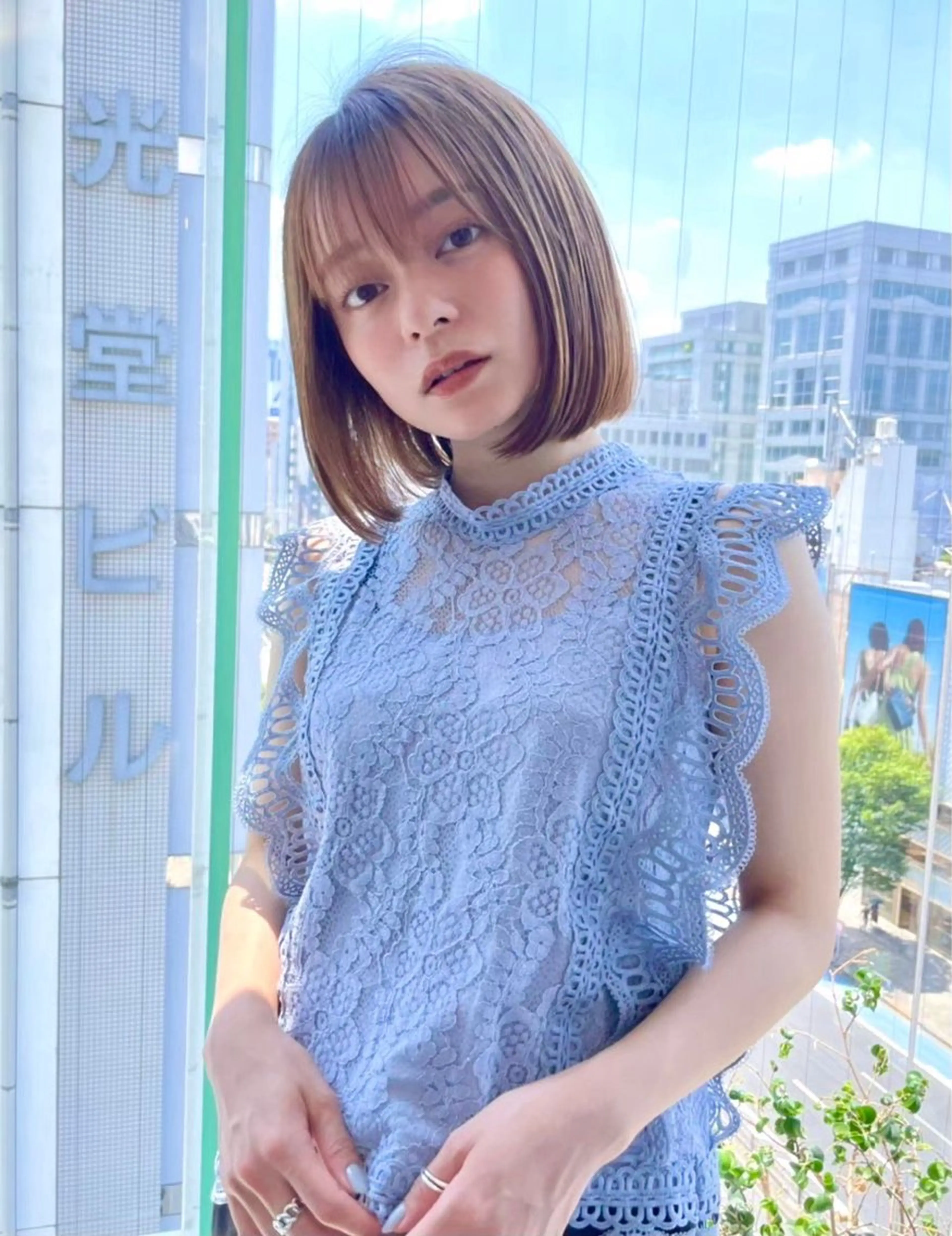 ❣️似合わせボブカット❣️【小顔カット】+【イルミナカラーより低ダメージN.フルカラー】+【高保湿tr】 レイヤー 韓国の写真