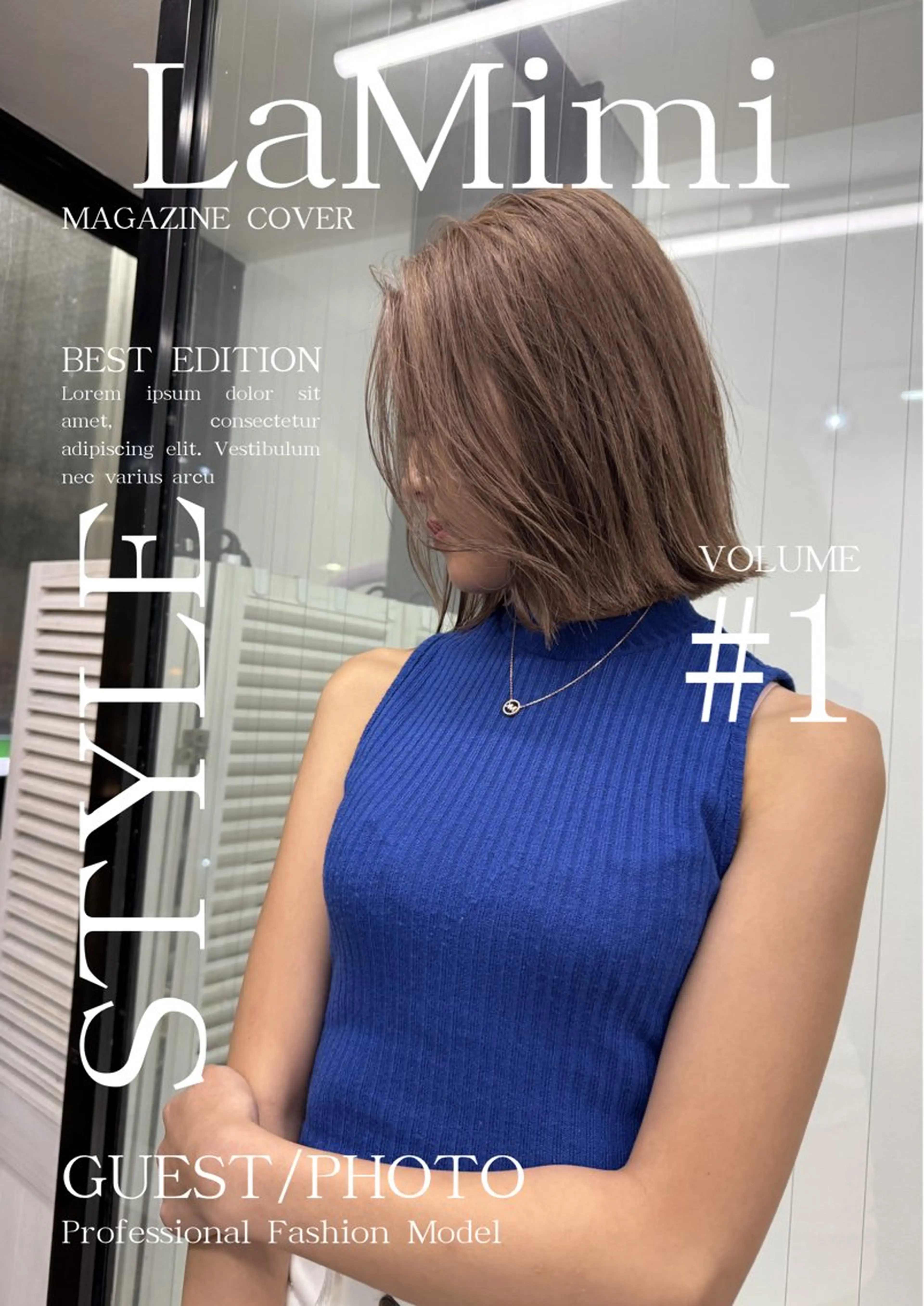 ショート カラー バレイヤージュ ミストバング ブリーチ 透明感カラー ダブルカラー La Mimiのヘアスタイル
