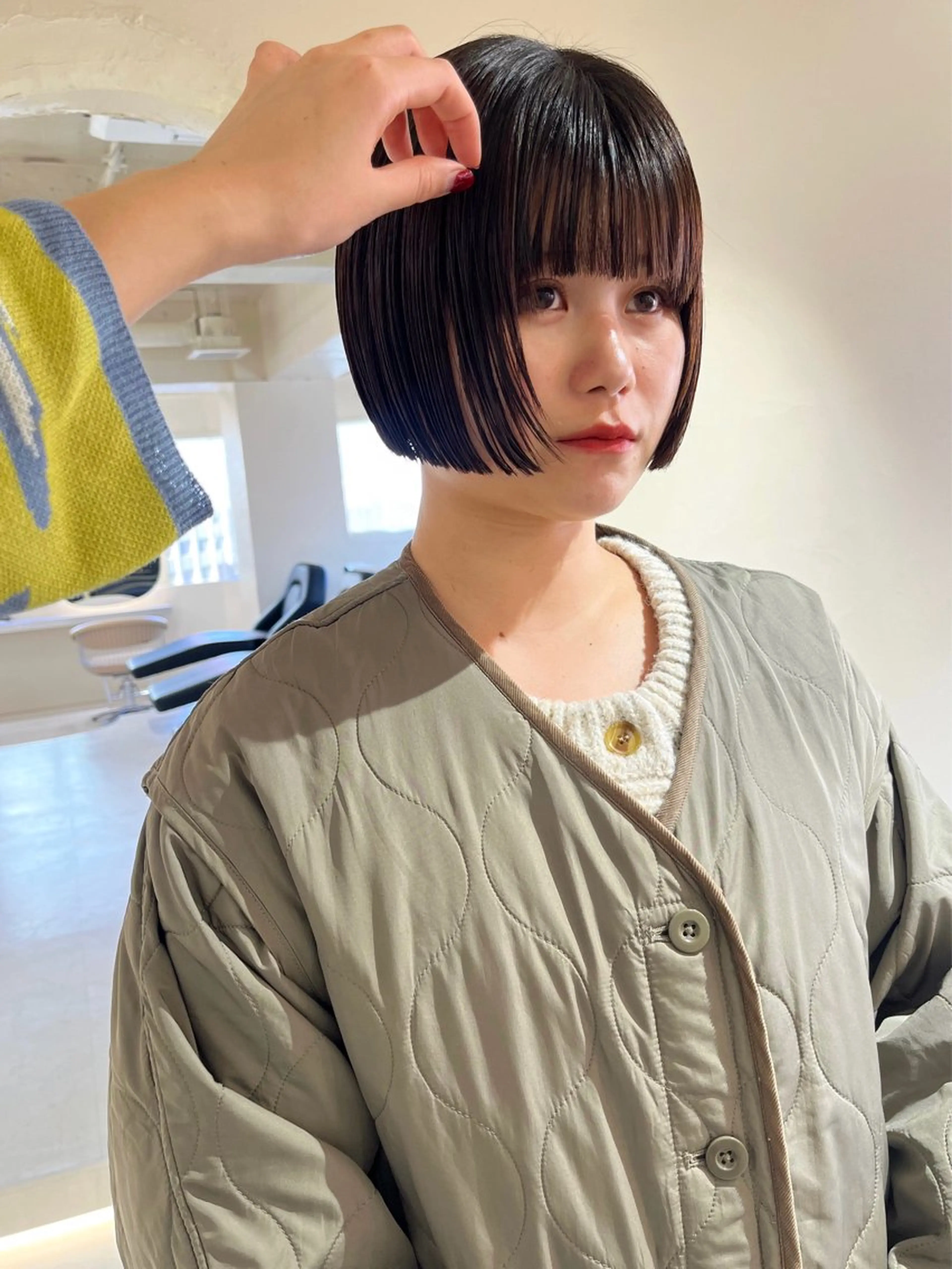 🫧🫧前髪カット+透明感カラー+髪質改善トリートメント🫧🫧の写真
