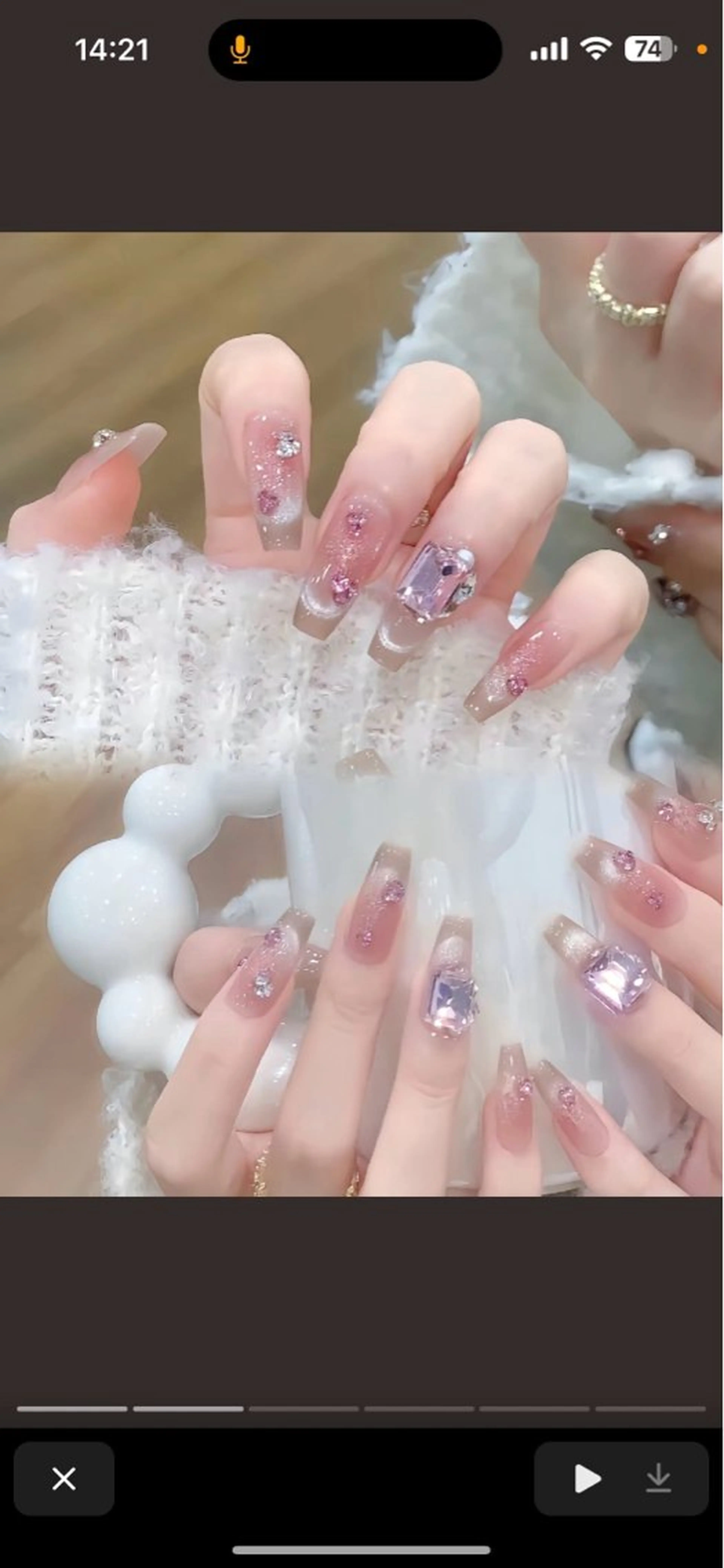 セミロング ハンドネイル Hanaai Salon新大久保店のネイルデザイン