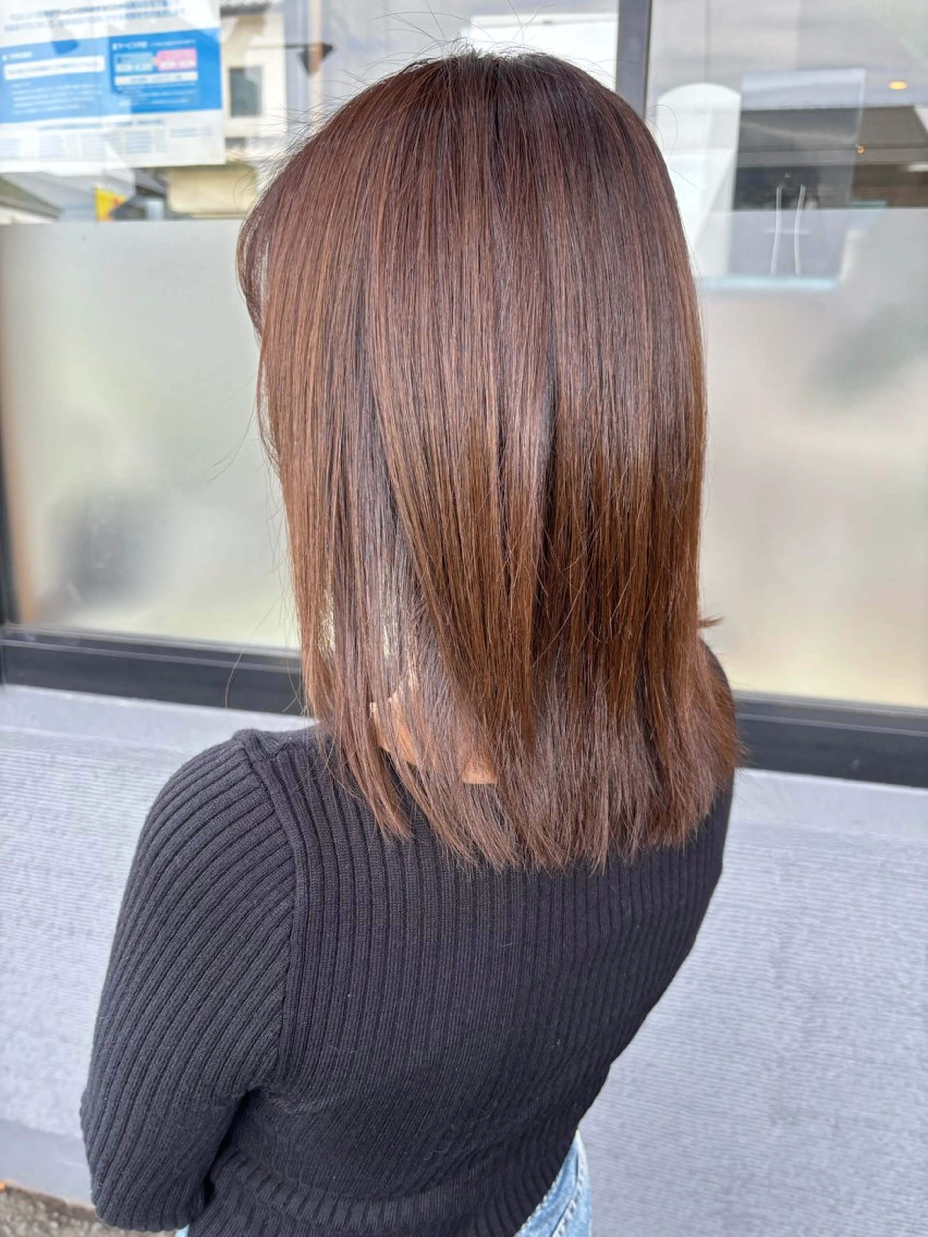 ミディアム カラー カット パーマ 亀山 来未のヘアスタイル