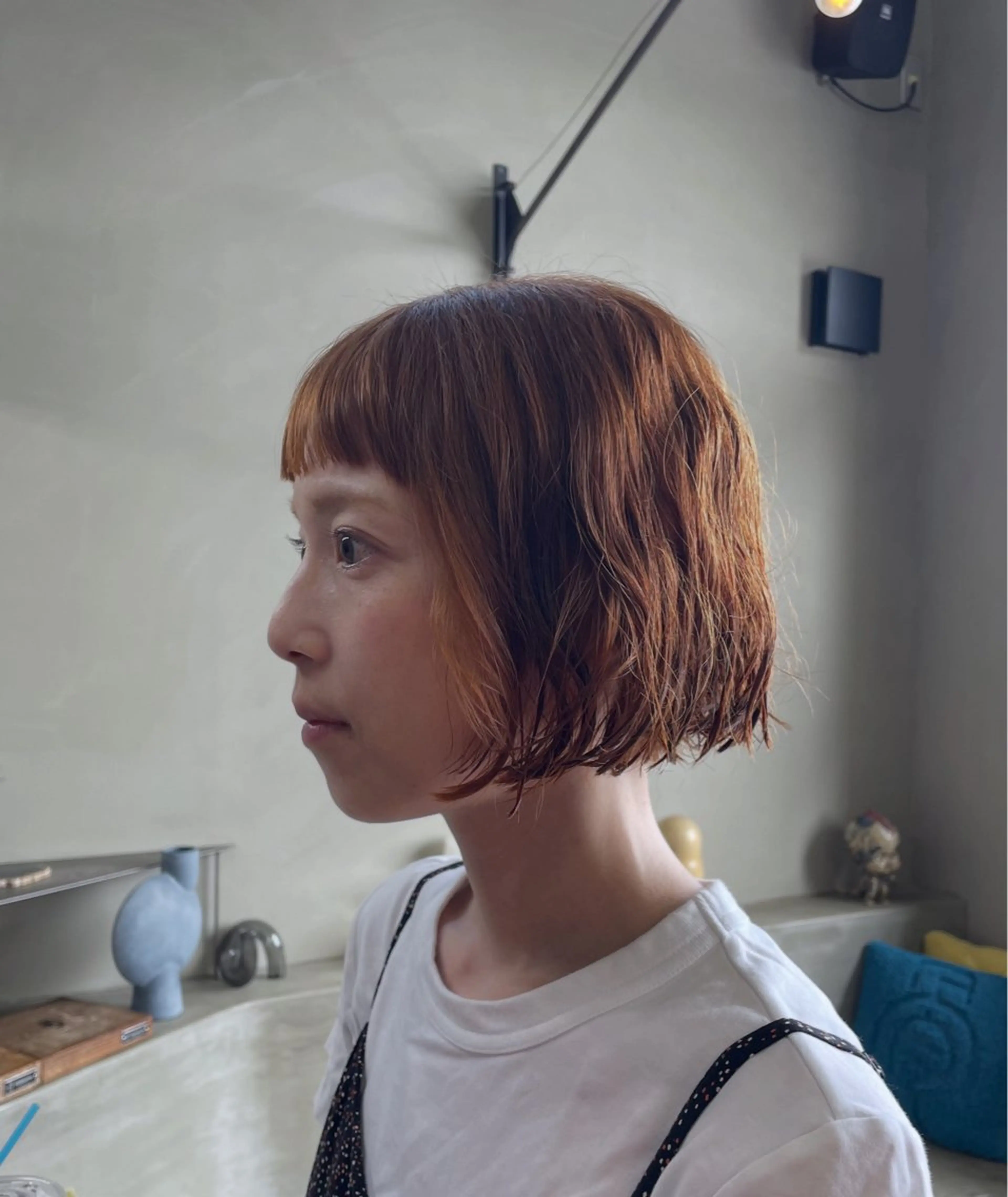 ショート ボブ カット ヘアカラー トリートメント cyan sayaのヘアスタイル