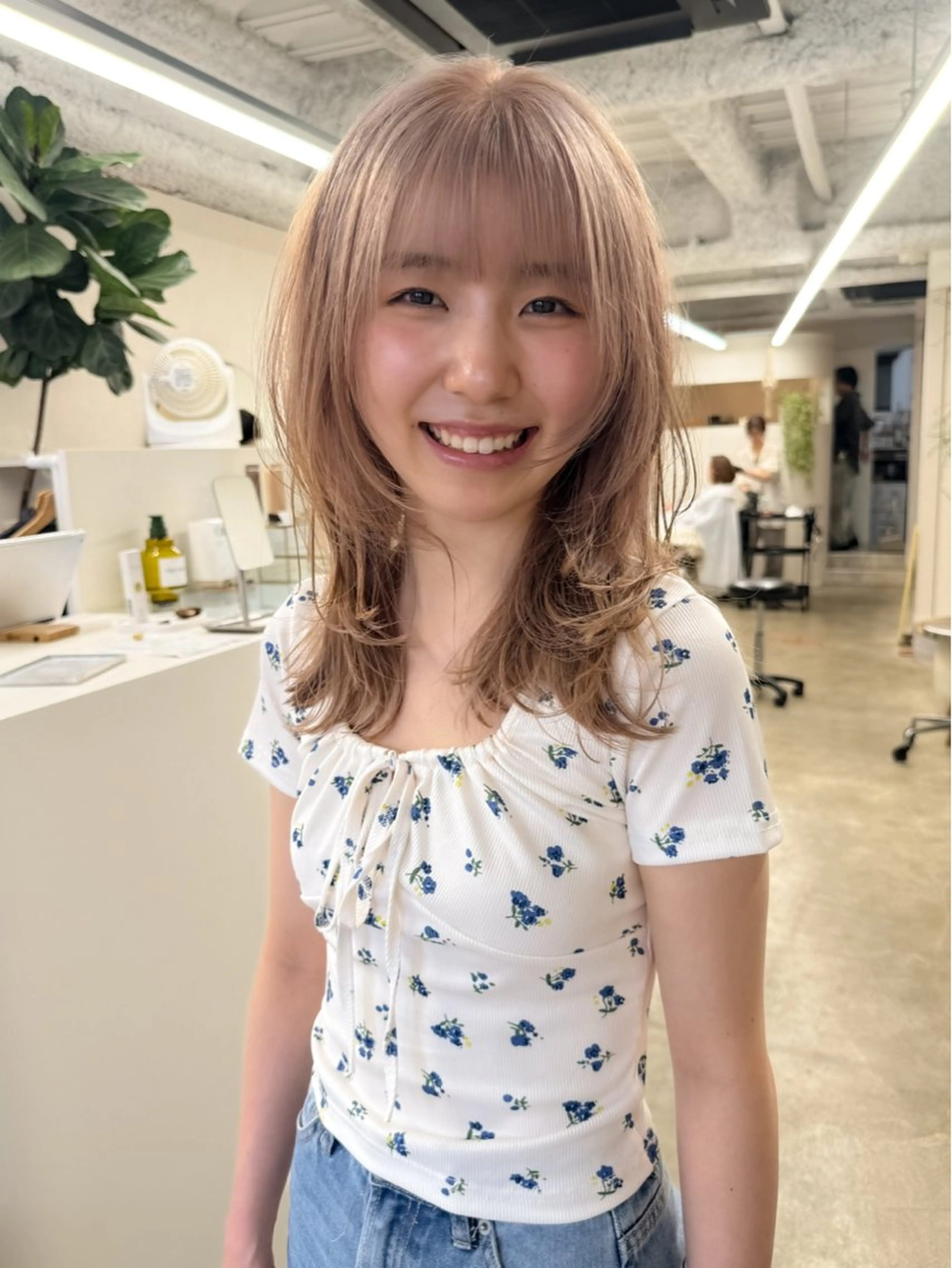 ミディアム kiji所属・kiji NAHO/ パーマ／久屋大通のヘアスタイル