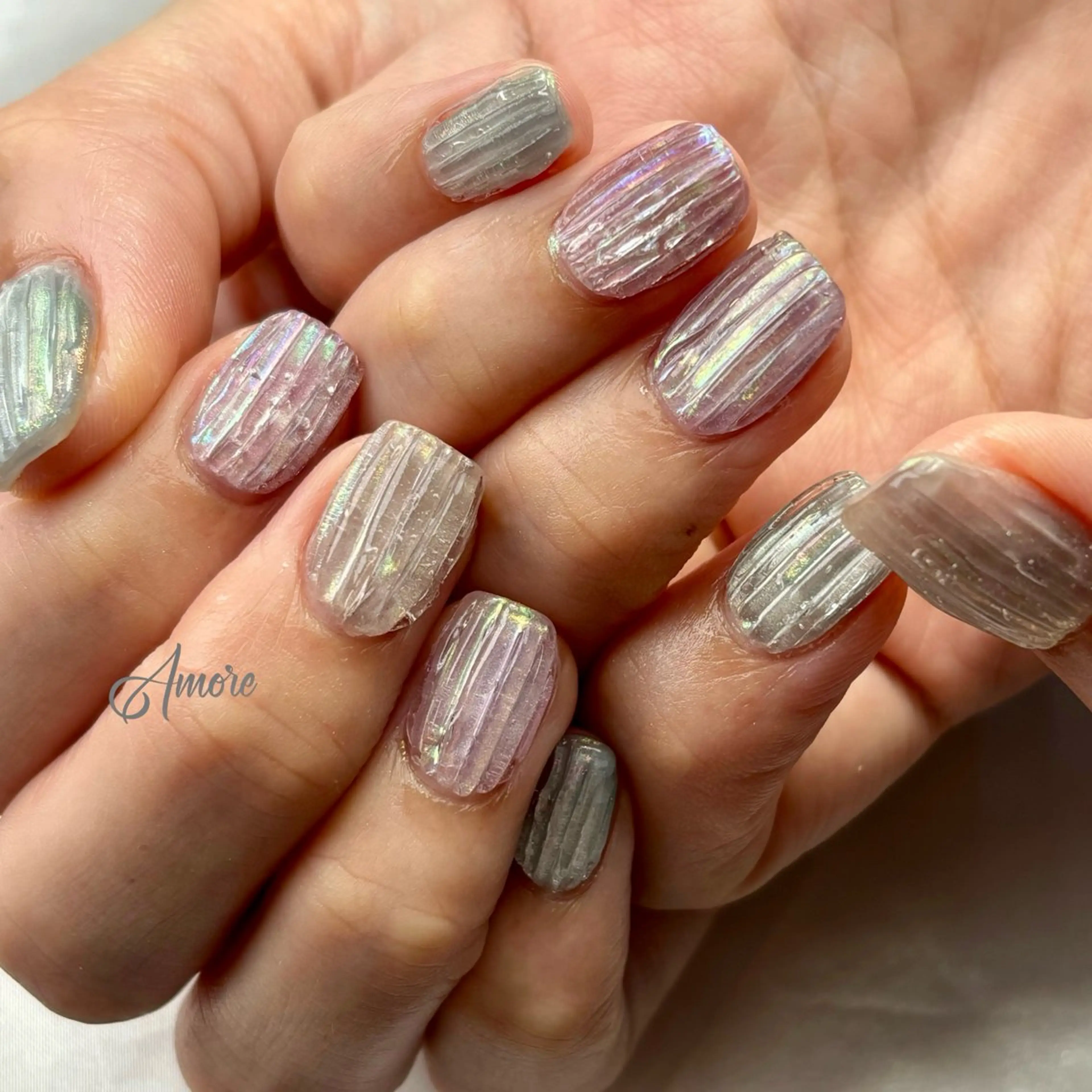 ネイル ジェルネイル キラキラネイル 韓国ネイル マグネットネイル パラジェル You kyehwaのネイルデザイン