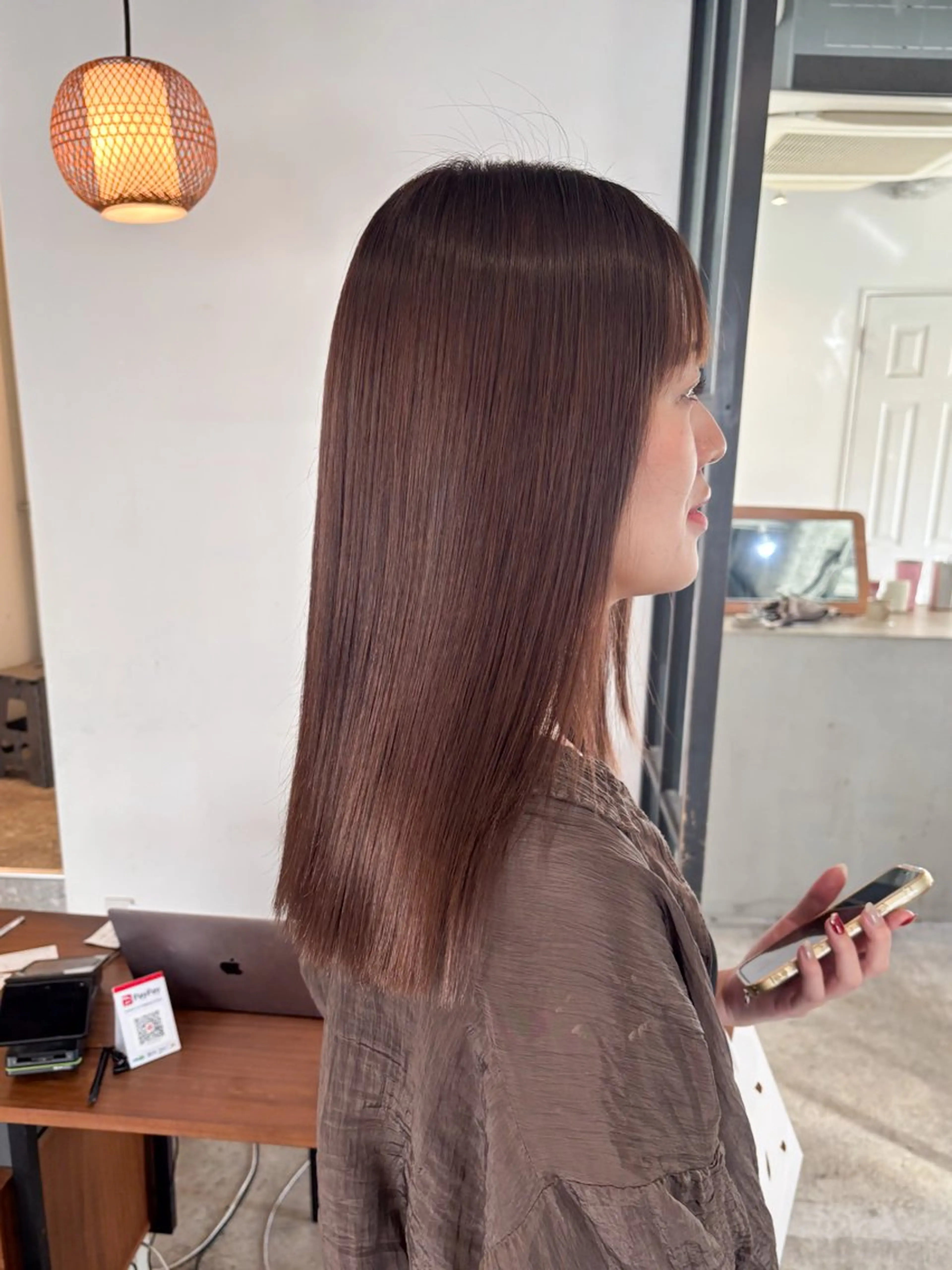 ミディアム カラー カット ヘアカラー トリートメント Takuma Suzuki中目黒のヘアスタイル