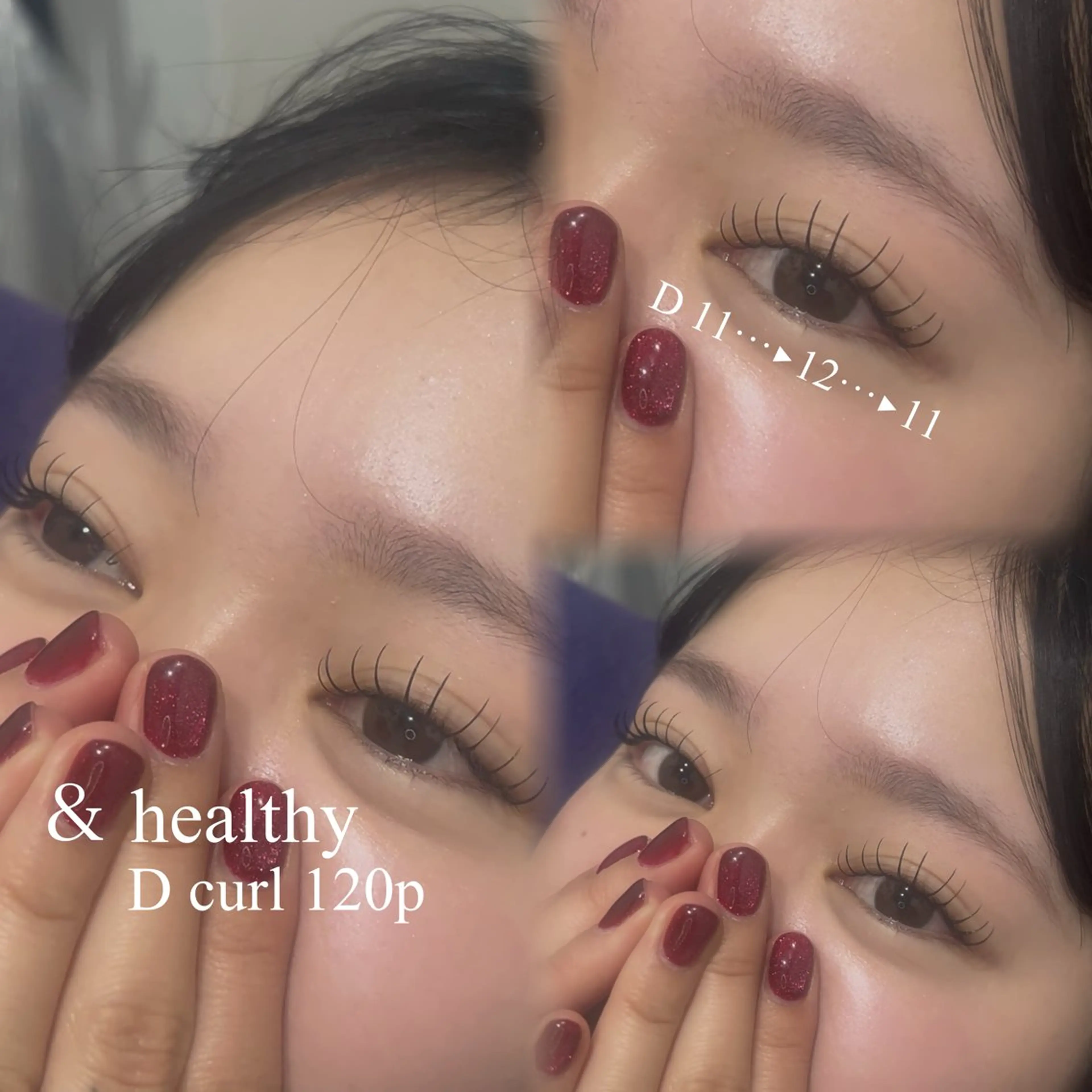 🦋今流行り🦋 アンドヘルシー120本🫧 LEDエクステ×パーマ オフ込み＋コーティング付き✨️の写真