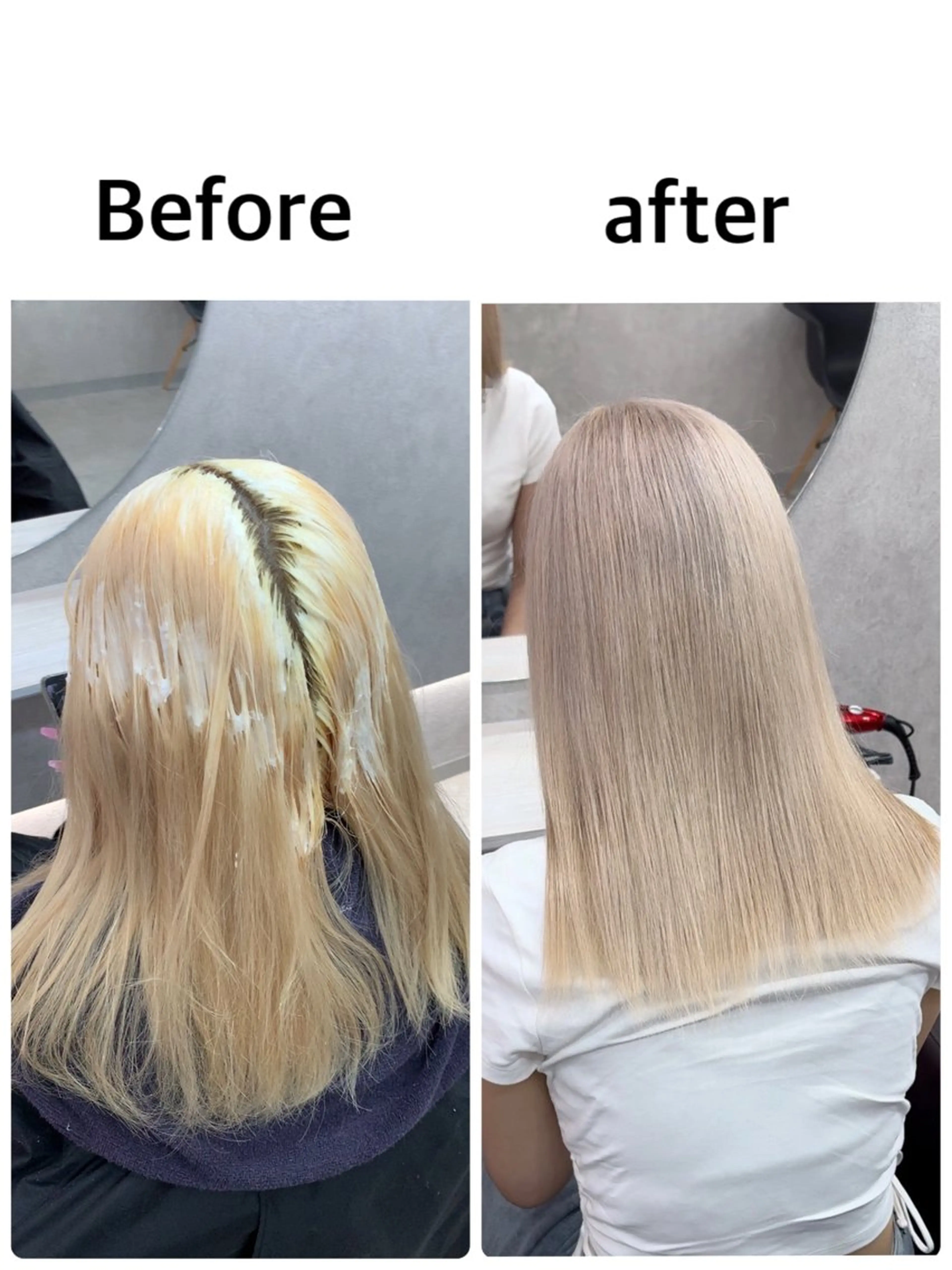 セミロング カラー ヘアカラー トリートメント ヘッドスパ ハイトーン・ブリーチ ムラ修正 八須 錬のヘアスタイル
