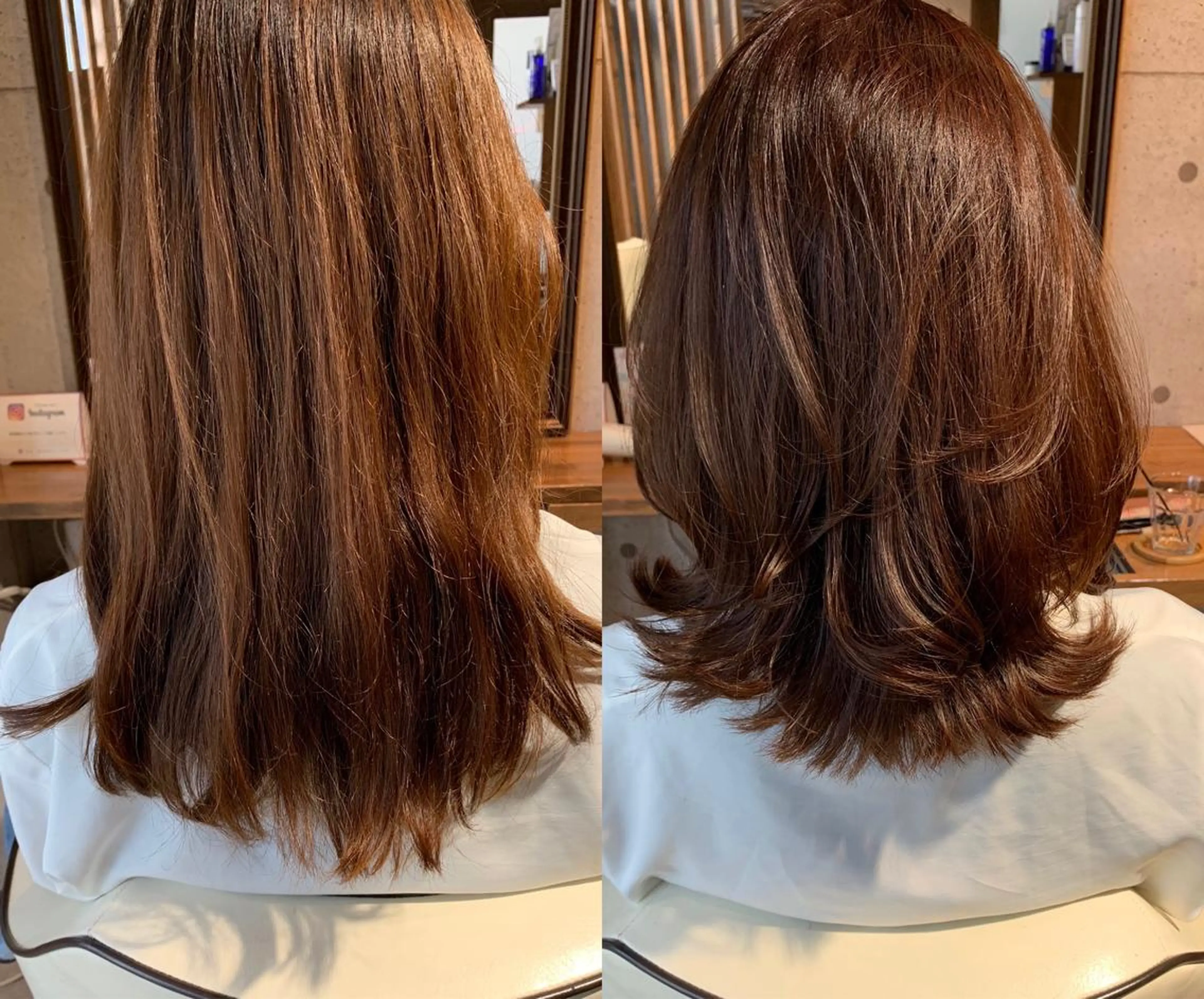 ミディアム カラー ブラウンカラー GO TODAY SHAiRE SALON 梅田店所属・透明感カラー/ボブ 今気になること占う人のヘアスタイル