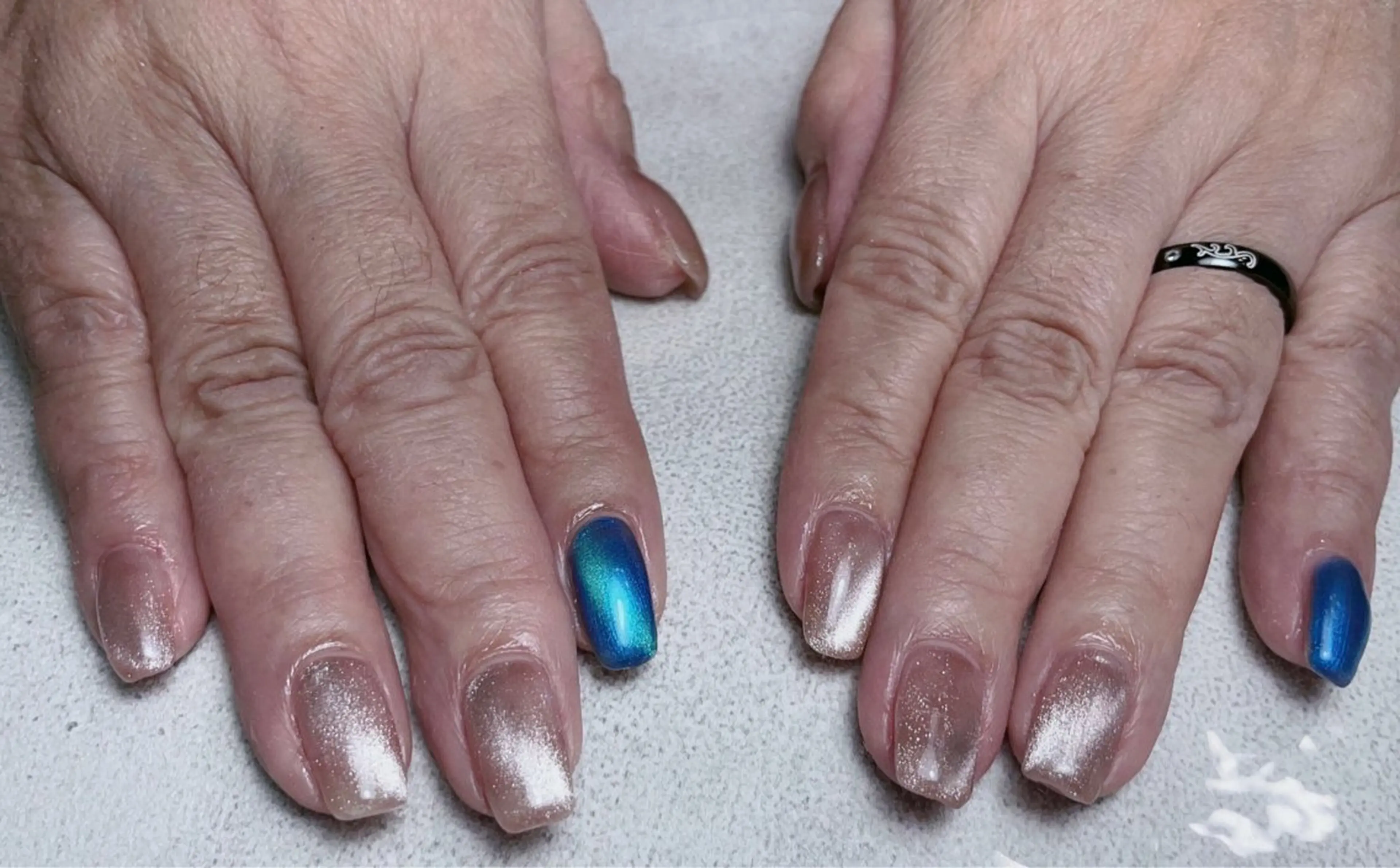 ネイル ジェルネイル マグネットネイル パラジェル シンプルネイル ハンドネイル BLANC.nail yuuのネイルデザイン