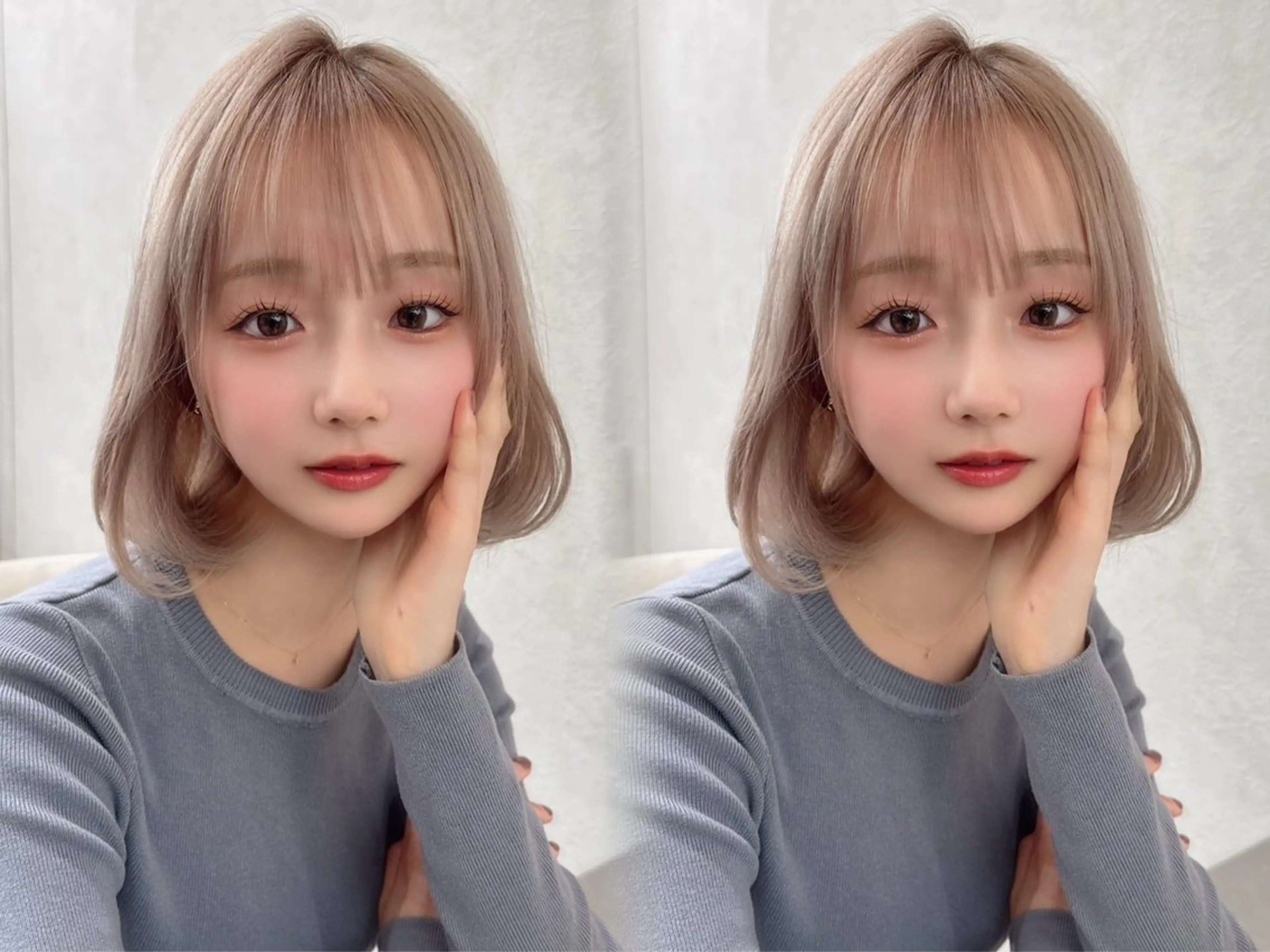 ミディアム 韓国風ヘア ワンホンヘア カット トリートメント ハルナ / 韓国ヘア♪のヘアスタイル