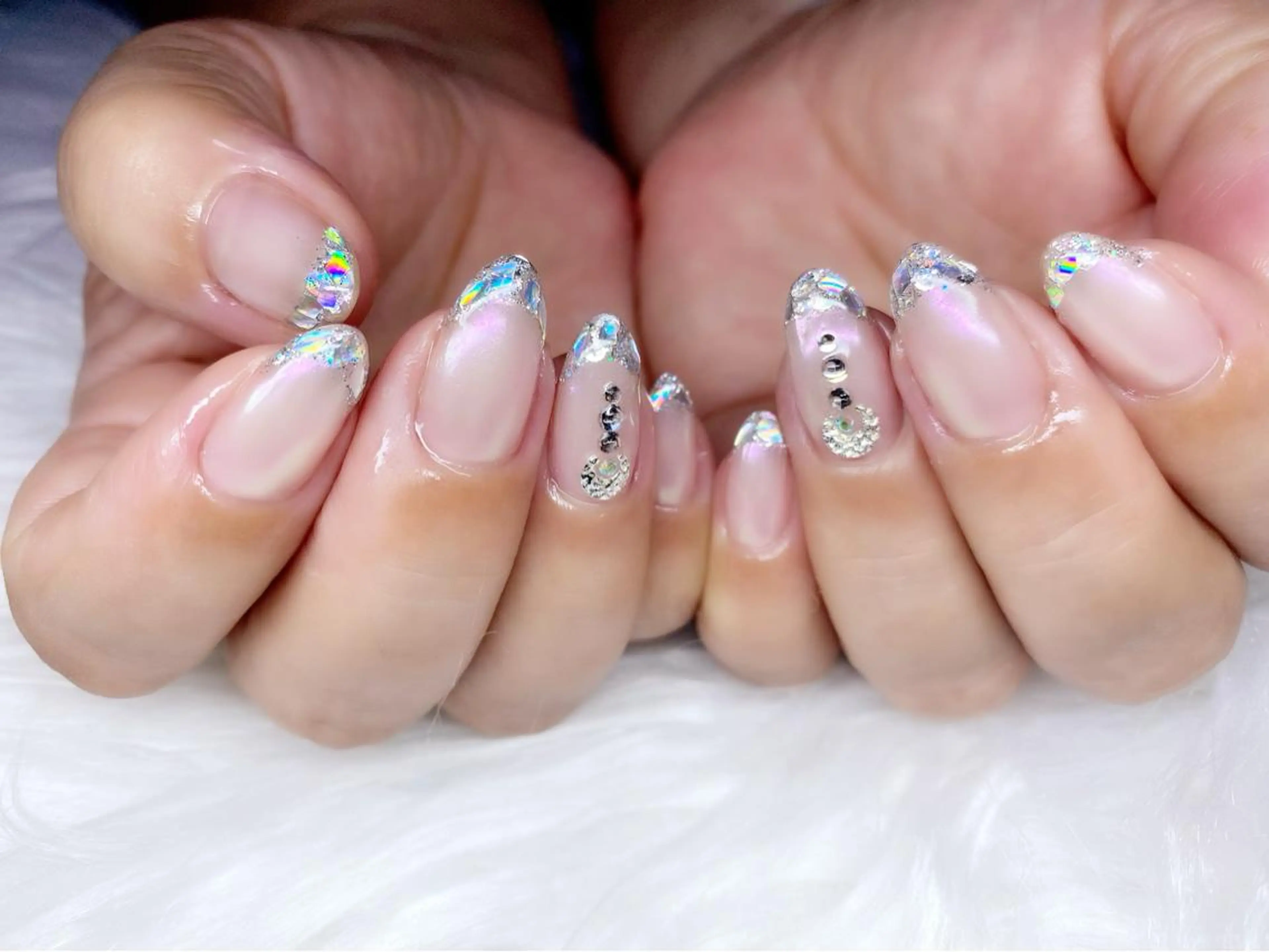 ネイル フレンチネイル ガラスフレンチ Era nailのネイルデザイン