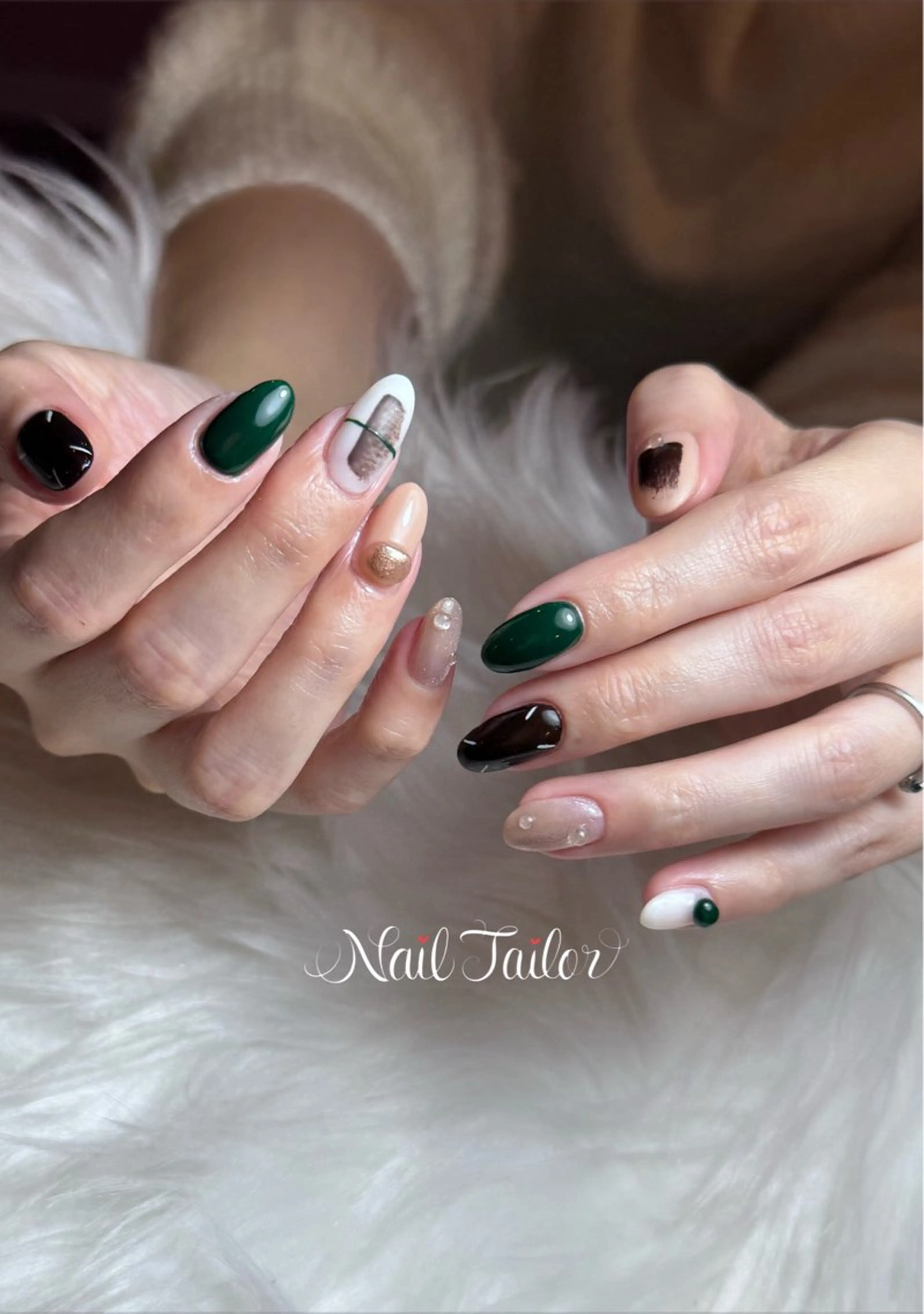 ネイル 持ち込み ニュアンスネイル ぷっくりネイル ハンドネイル NailTailor ネイルテイラーのネイルデザイン