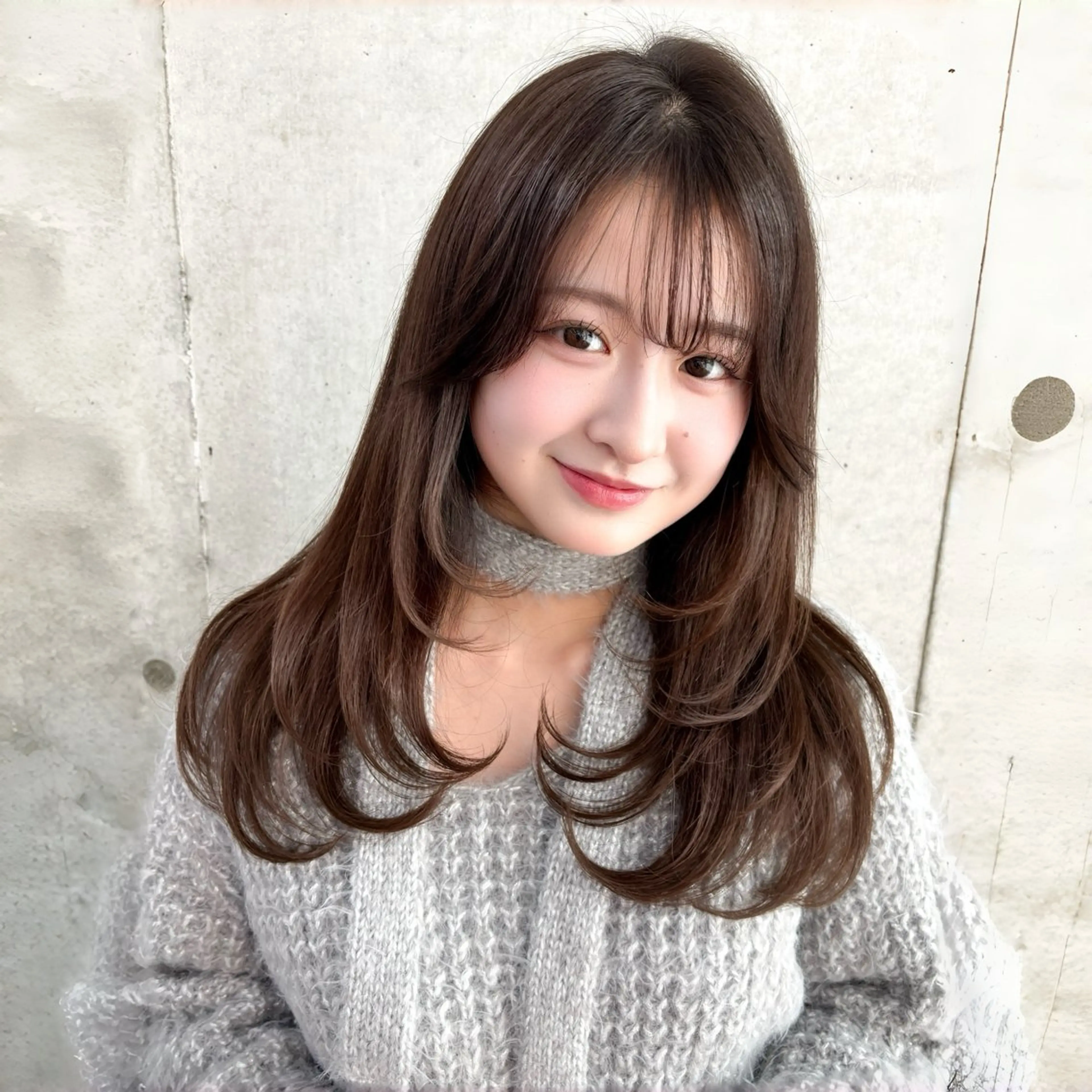 セミロング Hazuki ／韓国ヘア／レイヤーのヘアスタイル