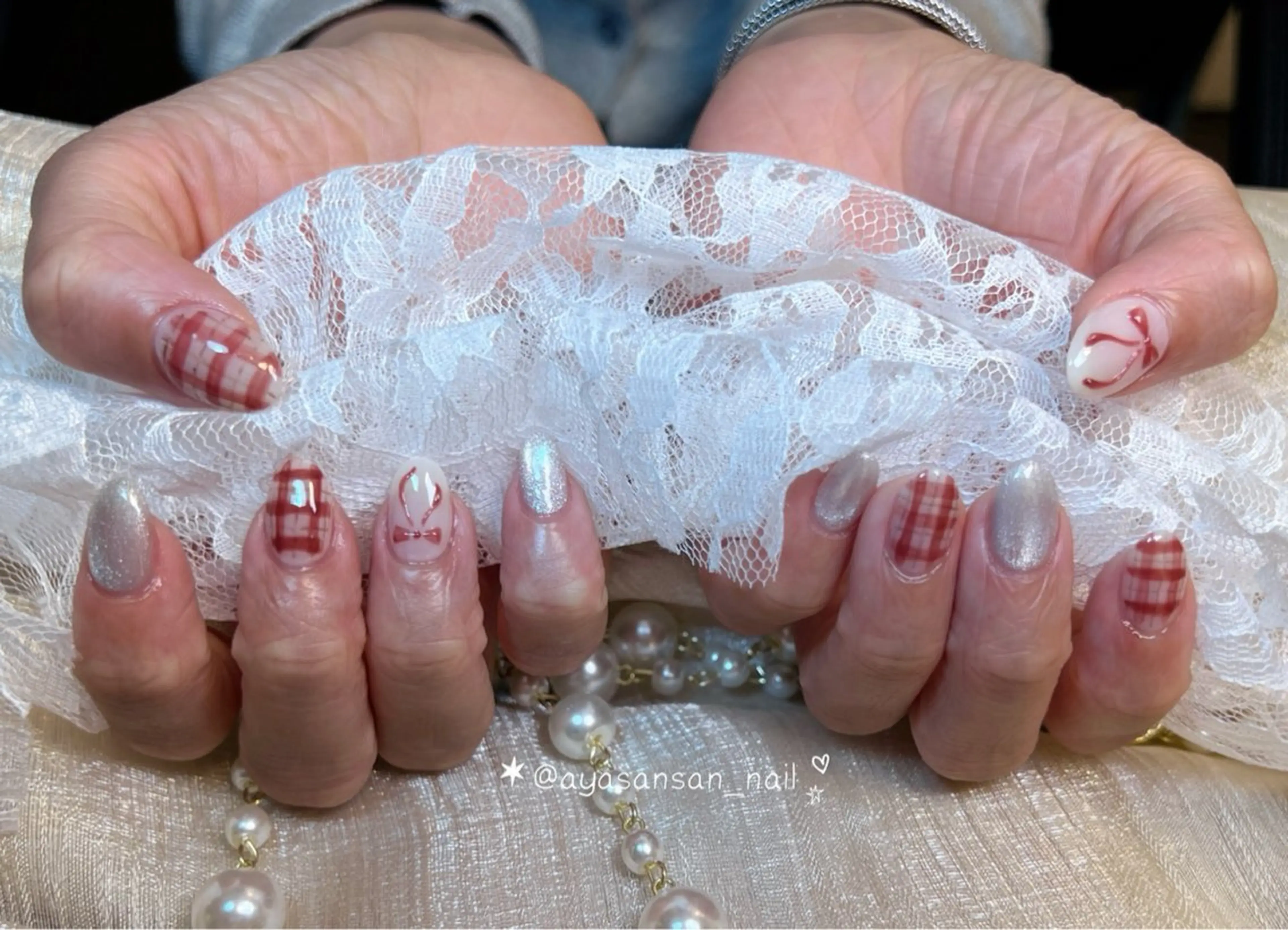 ネイル ハンドネイル ハンドケア あや✨🌸長さだし カワイイ系ピンク専門のネイルデザイン